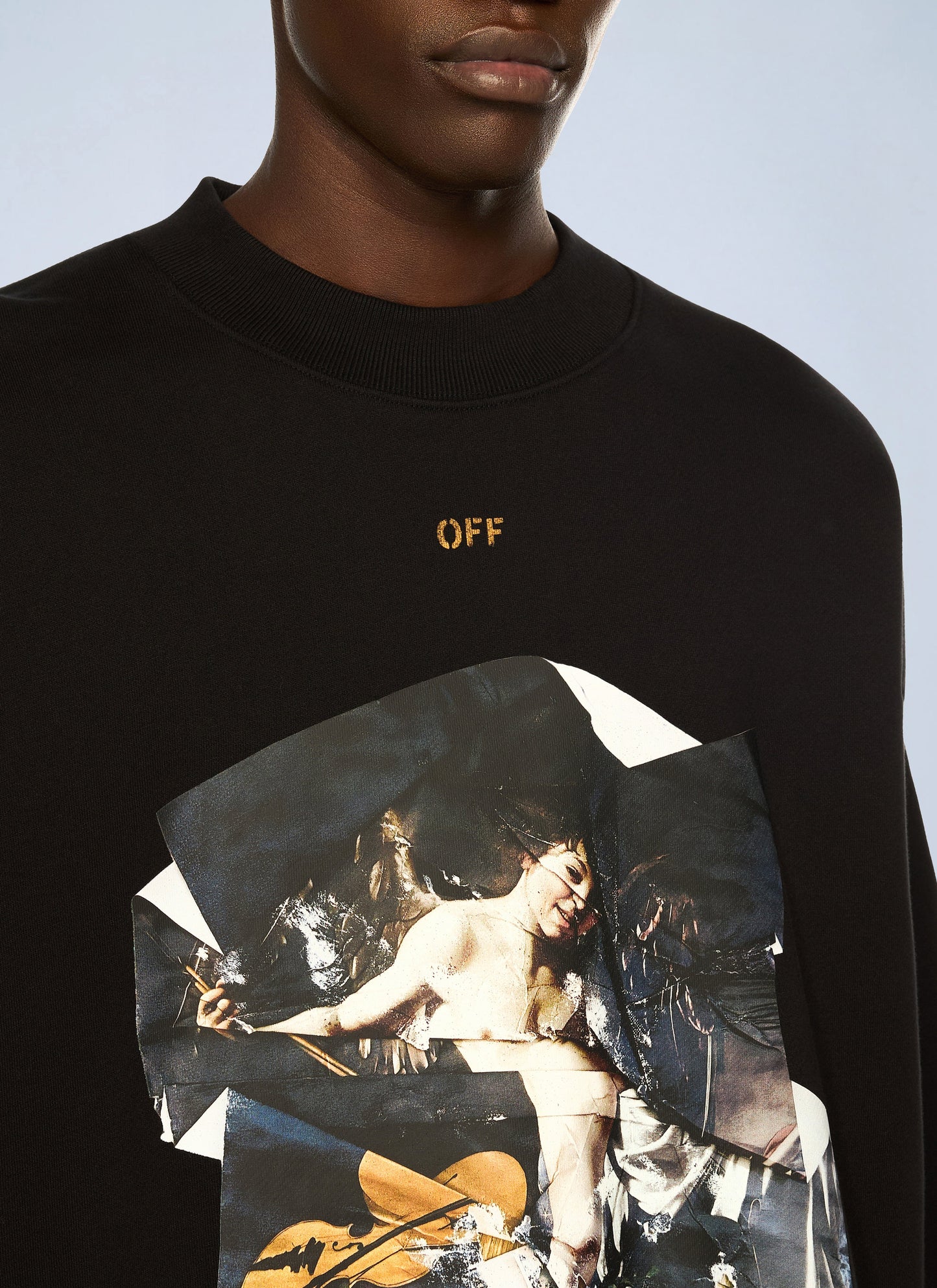 Off-White Men Cupid Paper Skate Crewneck Sweatshirt OFF-WHITE