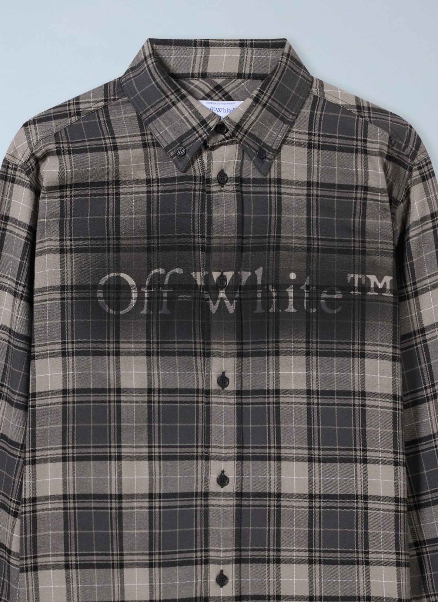 Off-White Men Spray Book Check Flannel Shirt OFF-WHITE