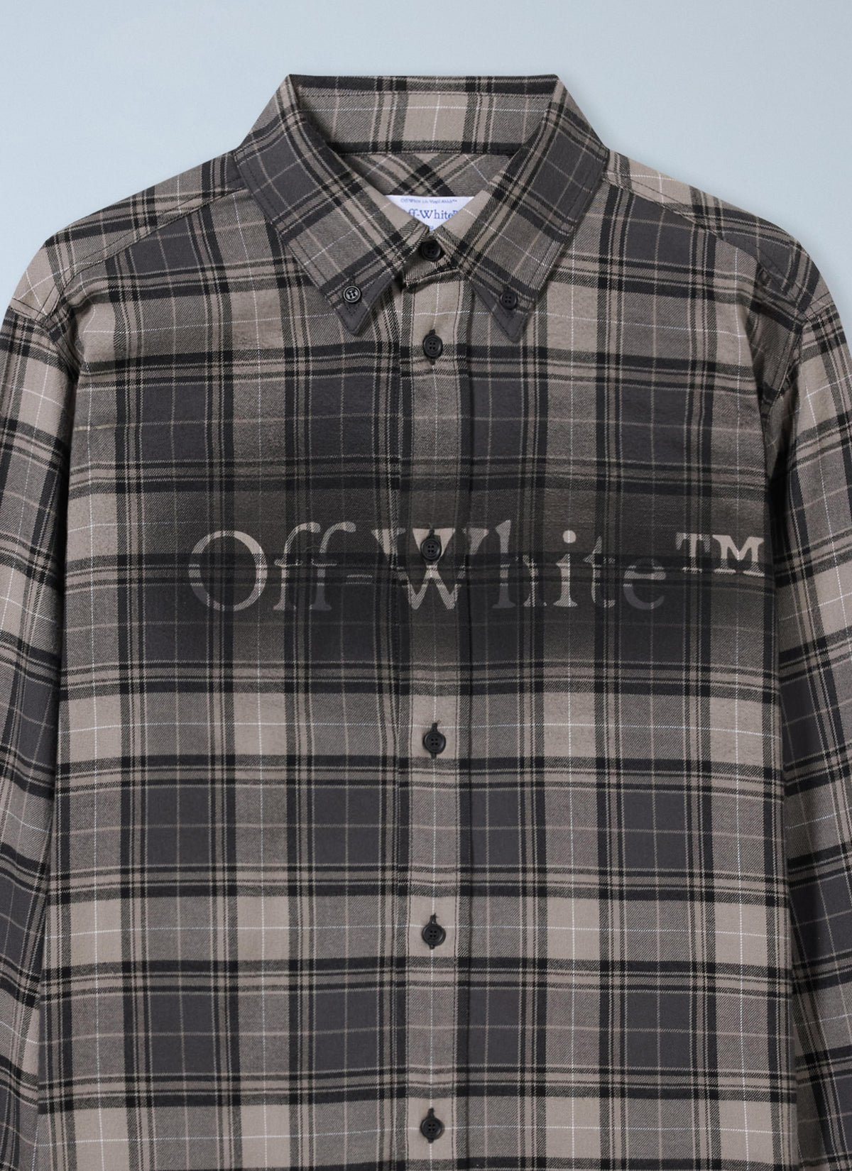 Off-White Men Spray Book Check Flannel Shirt OFF-WHITE