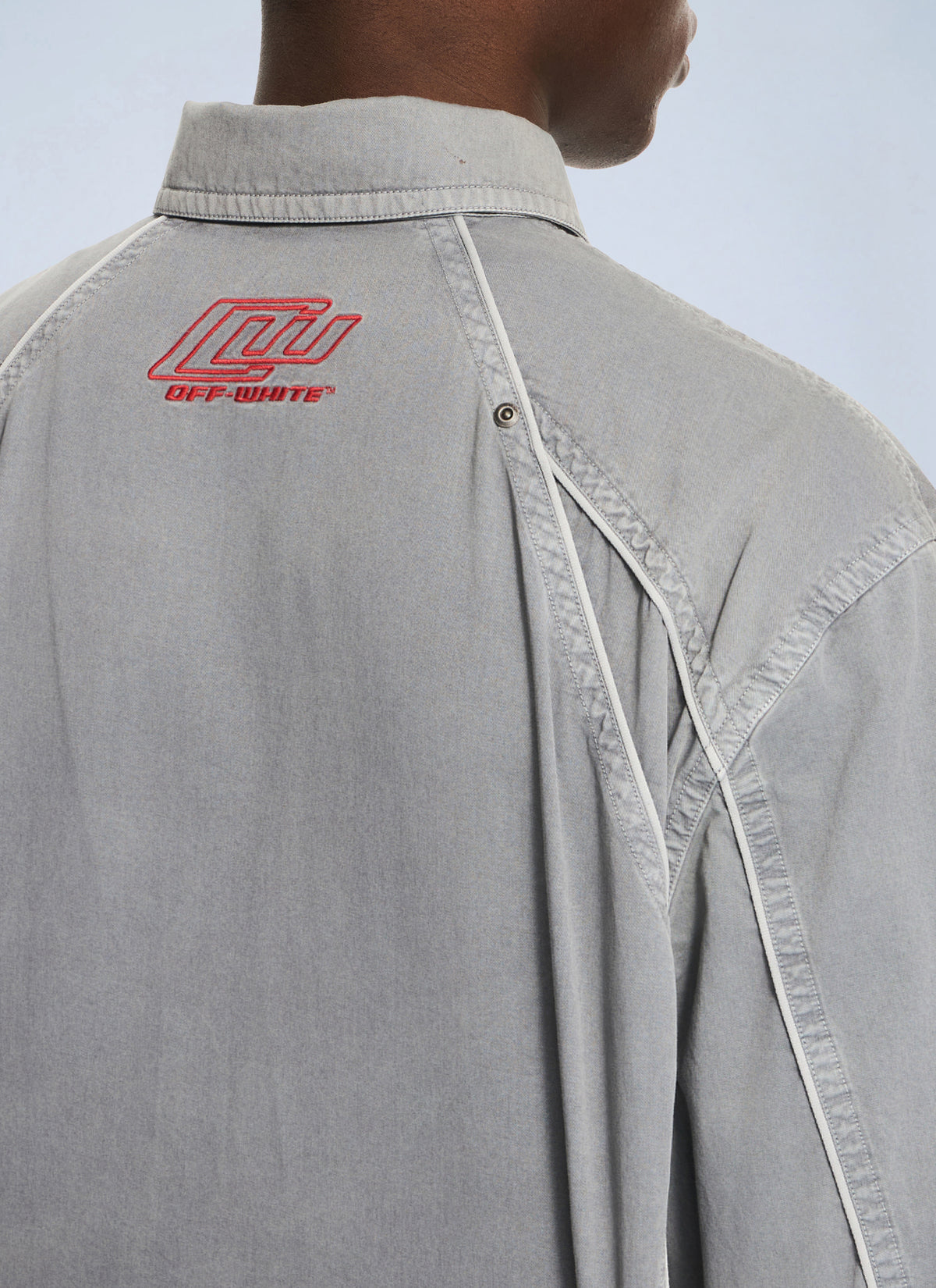 Off-White Men Garment-Dyed Sporty Shirt OFF-WHITE