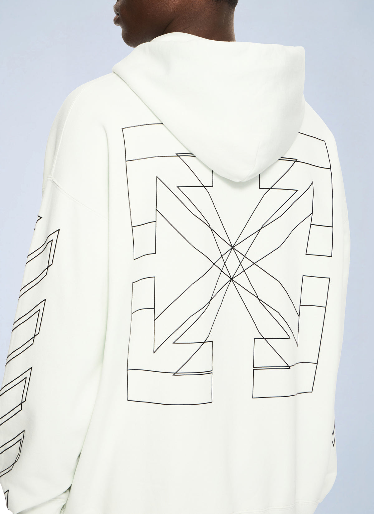 Off-White Men Outline Double Arrow Skate Hoodie OFF-WHITE