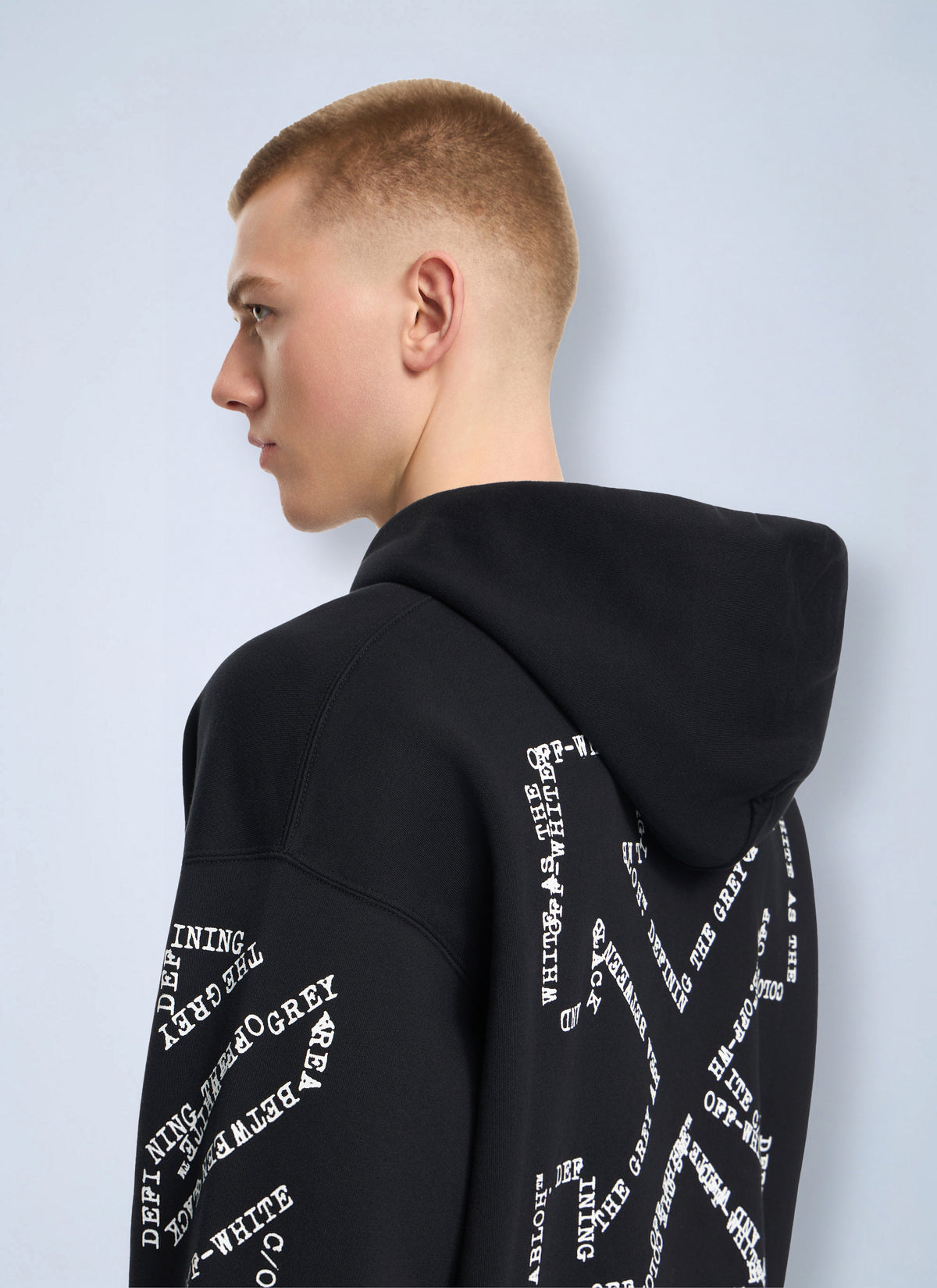 Off-White Men Type Arrow Diagonal Loose Hoodie OFF-WHITE