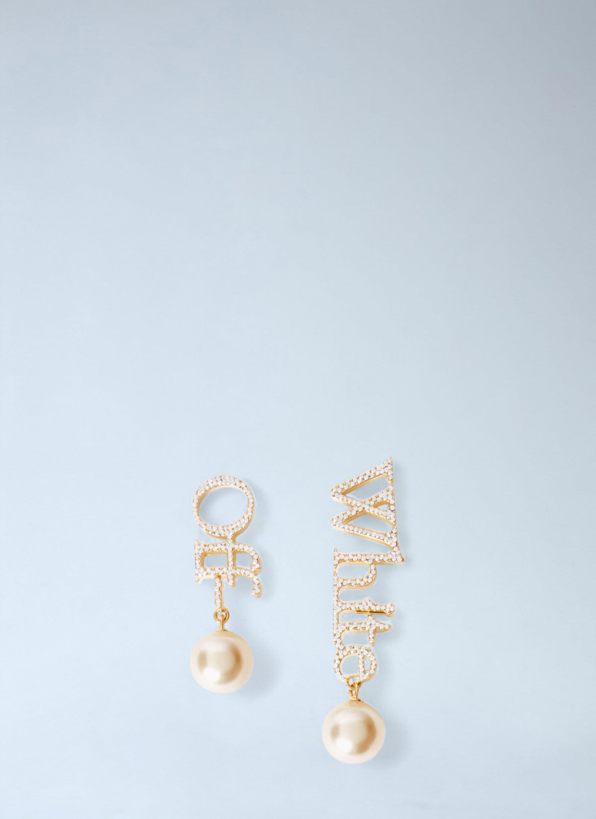 Off White Women Strass And Pearl Logo Earrings OFF-WHITE