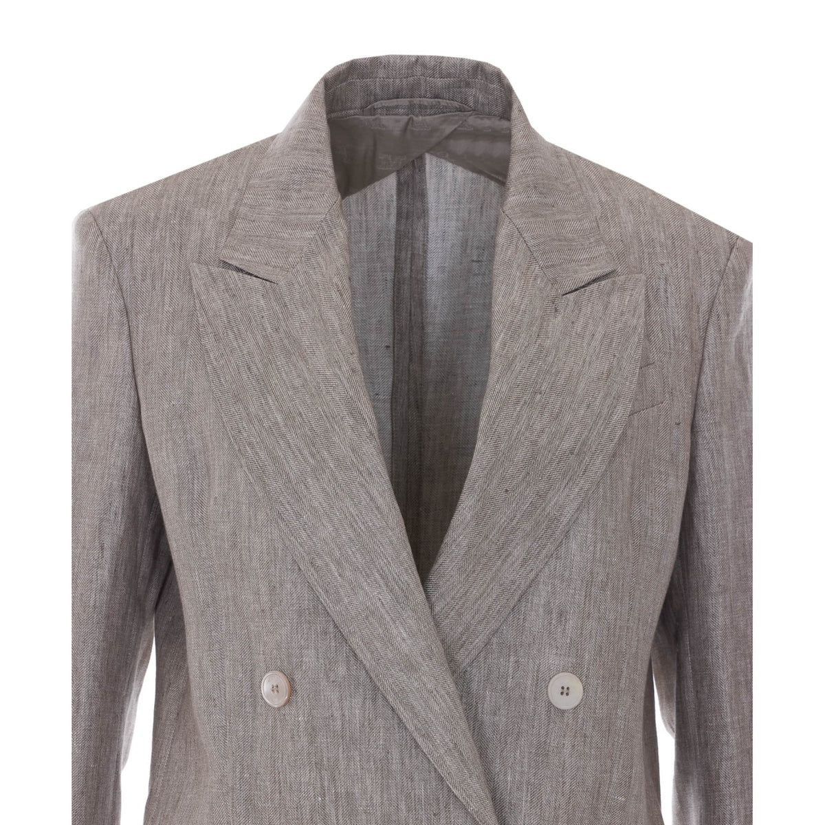 Max Mara Women Olimpia Chevron Linen Double Breasted Blazer MAX MARA