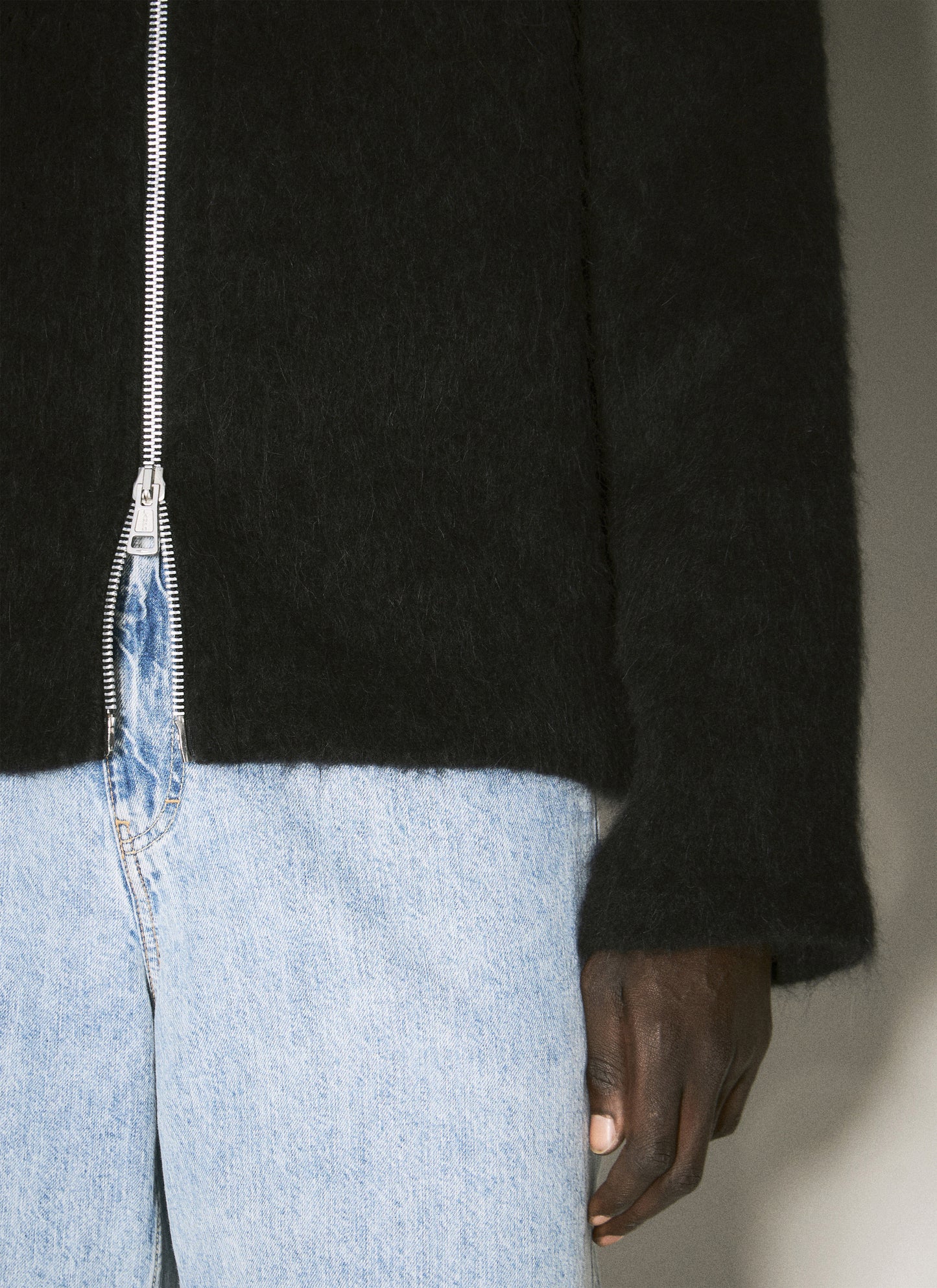 Our Legacy Men Hairy Zip-Up Hooded Cardigan OUR LEGACY