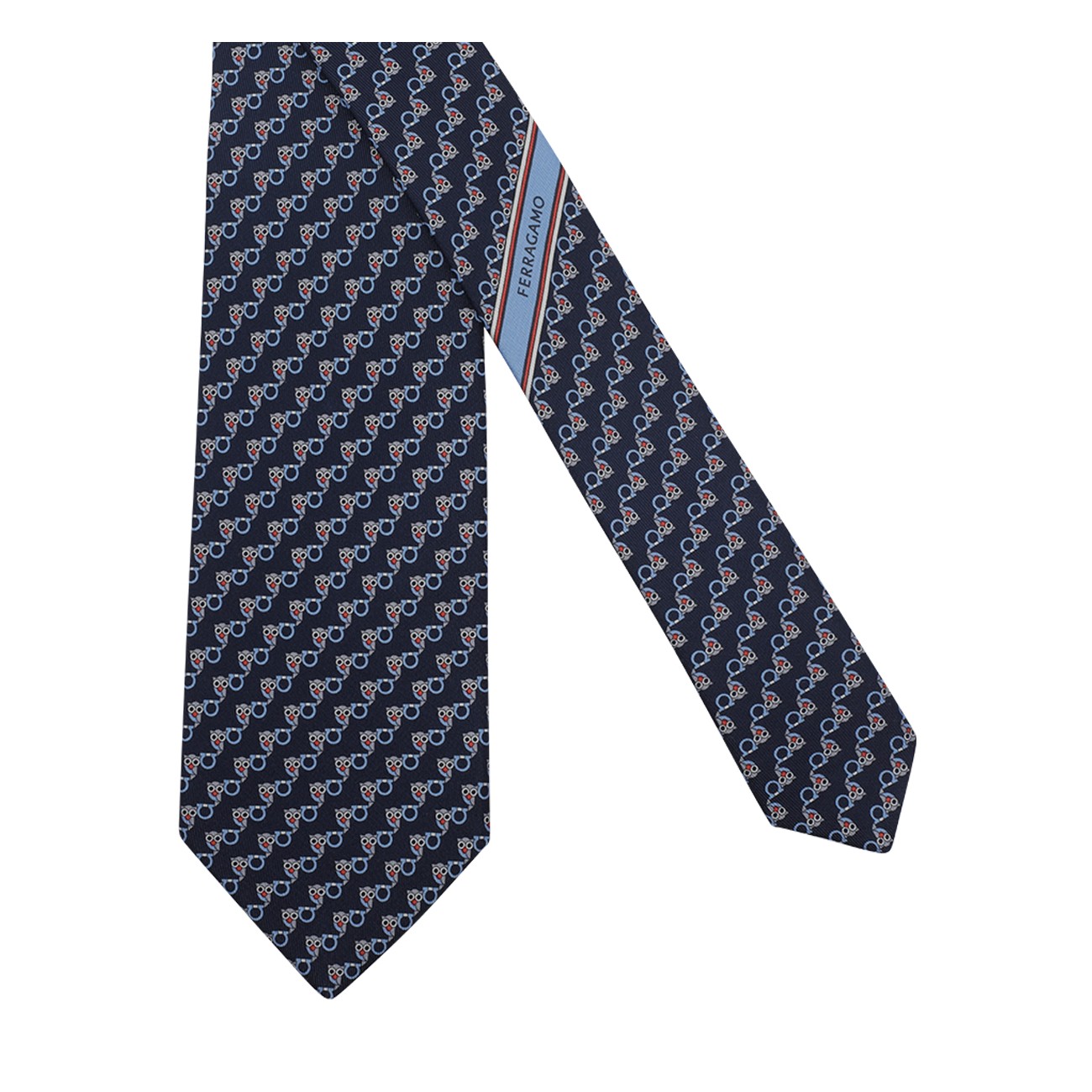 Ferragamo Men Owl Print Silk Tie FERRAGAMO