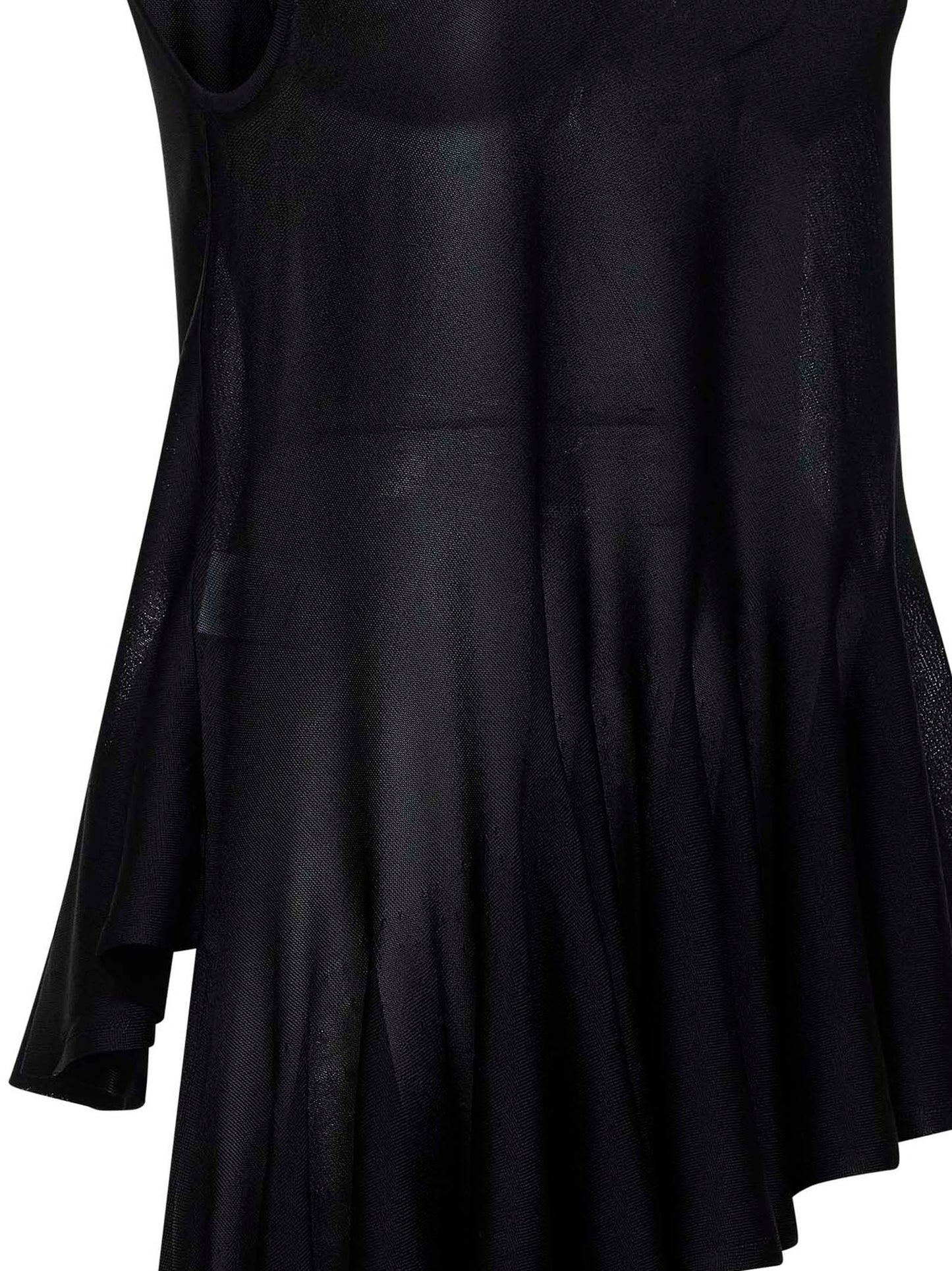 Alaïa Women Black Viscose Knit Asymmetric Godet Top ALAIA