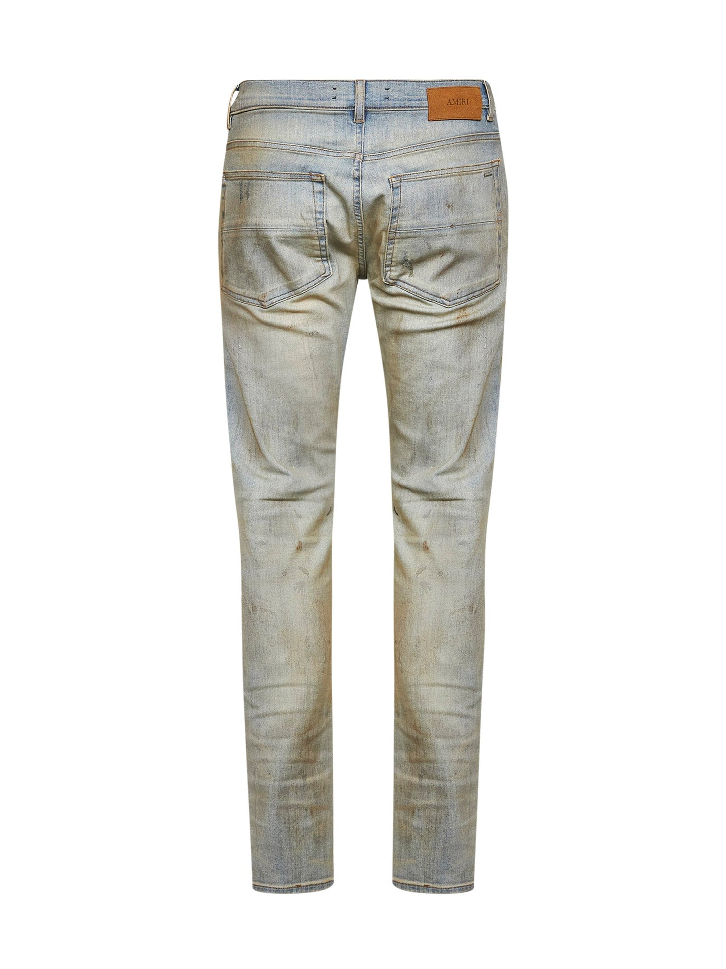 Amiri Men Blue Denim Suede Mx1 Jeans AMIRI