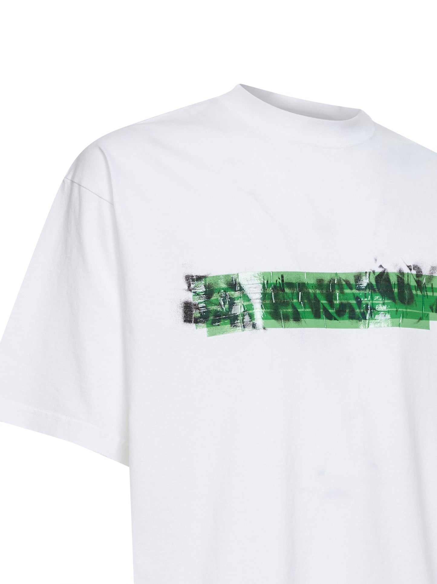 Balenciaga Men White Messy Spray Medium Fit T-Shirt BALENCIAGA