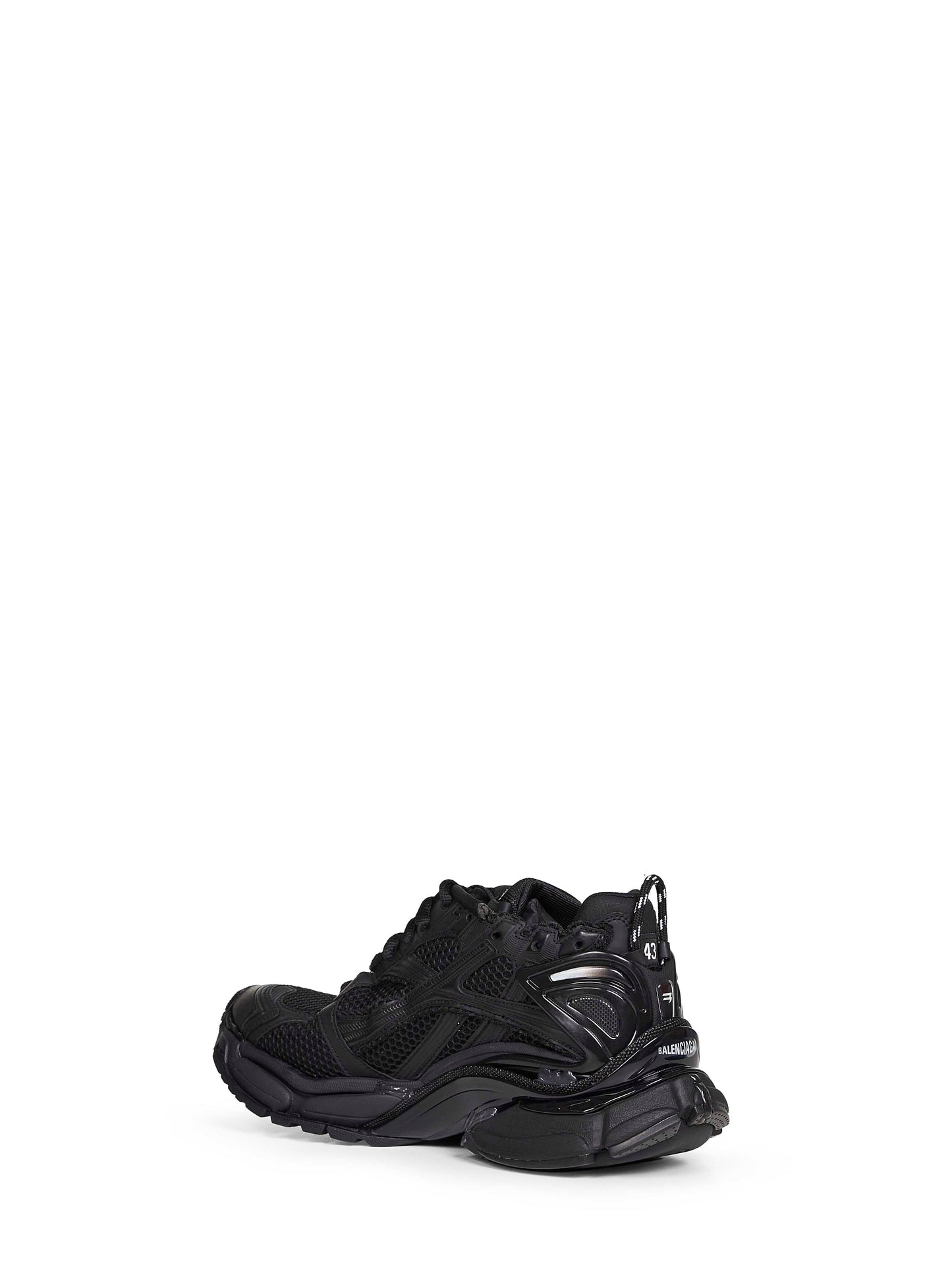 Balenciaga Men Matte Black Mesh And Nylon Runner Sneakers BALENCIAGA