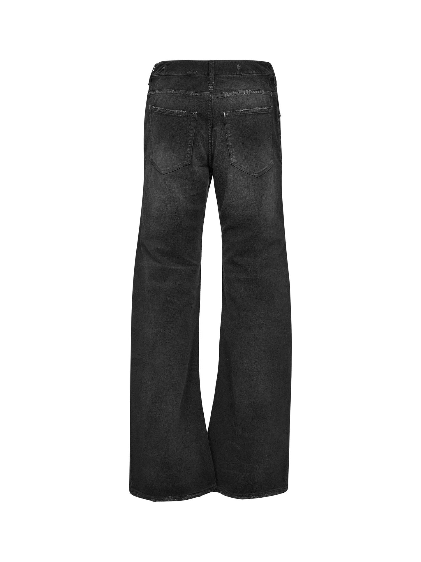 Balenciaga Women Blue Cotton Denim Curved Waist Jeans BALENCIAGA