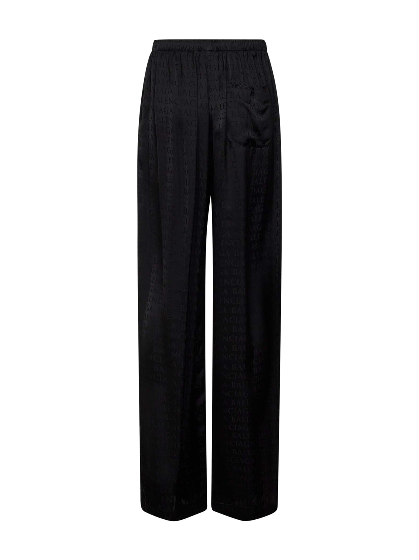 Balenciaga Women Black Jacquard Satin Pajama-Style Trousers BALENCIAGA