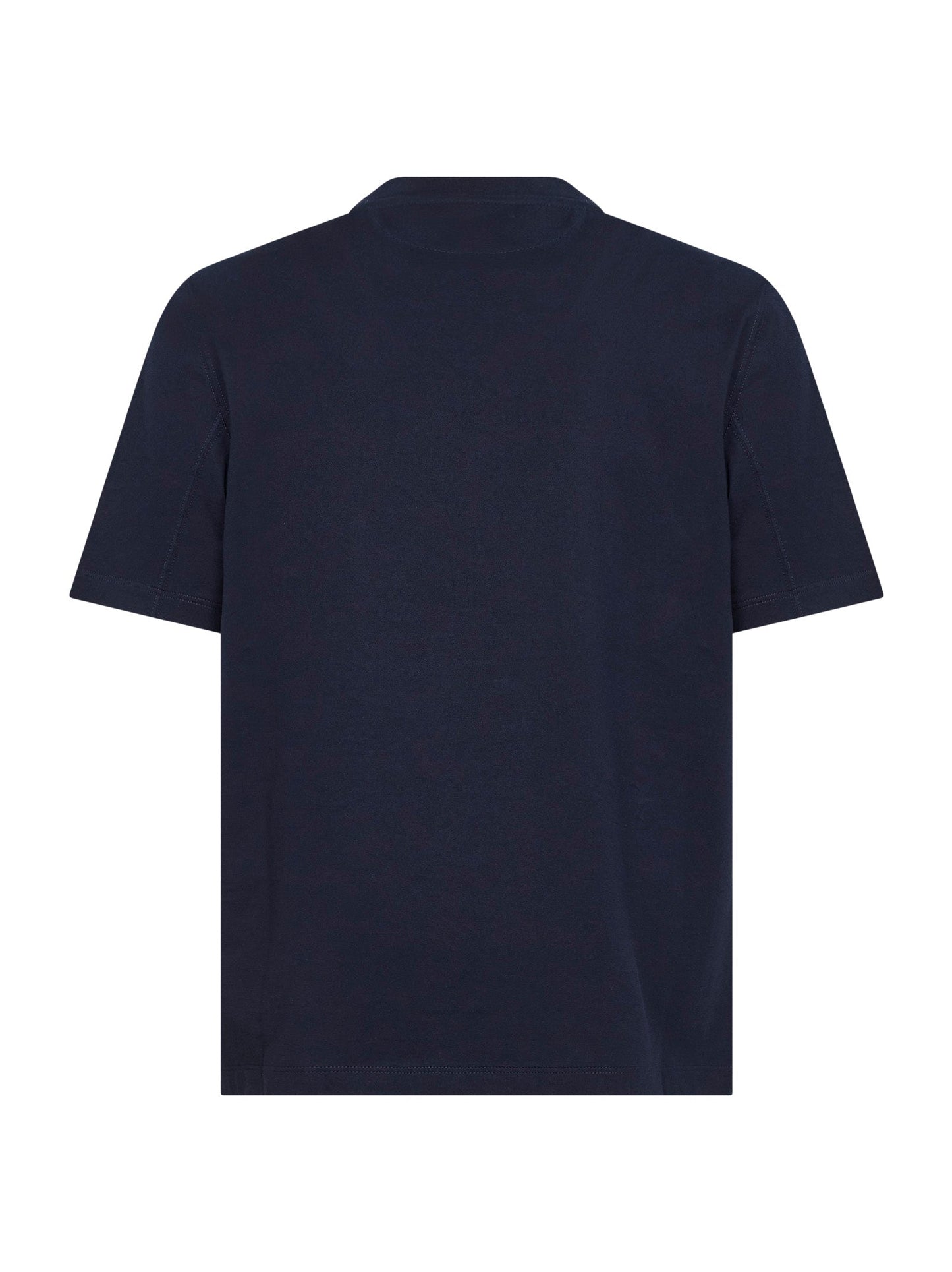 Brunello Cucinelli Men Cobalt Blue Solomeo Crest T-Shirt BRUNELLO CUCINELLI