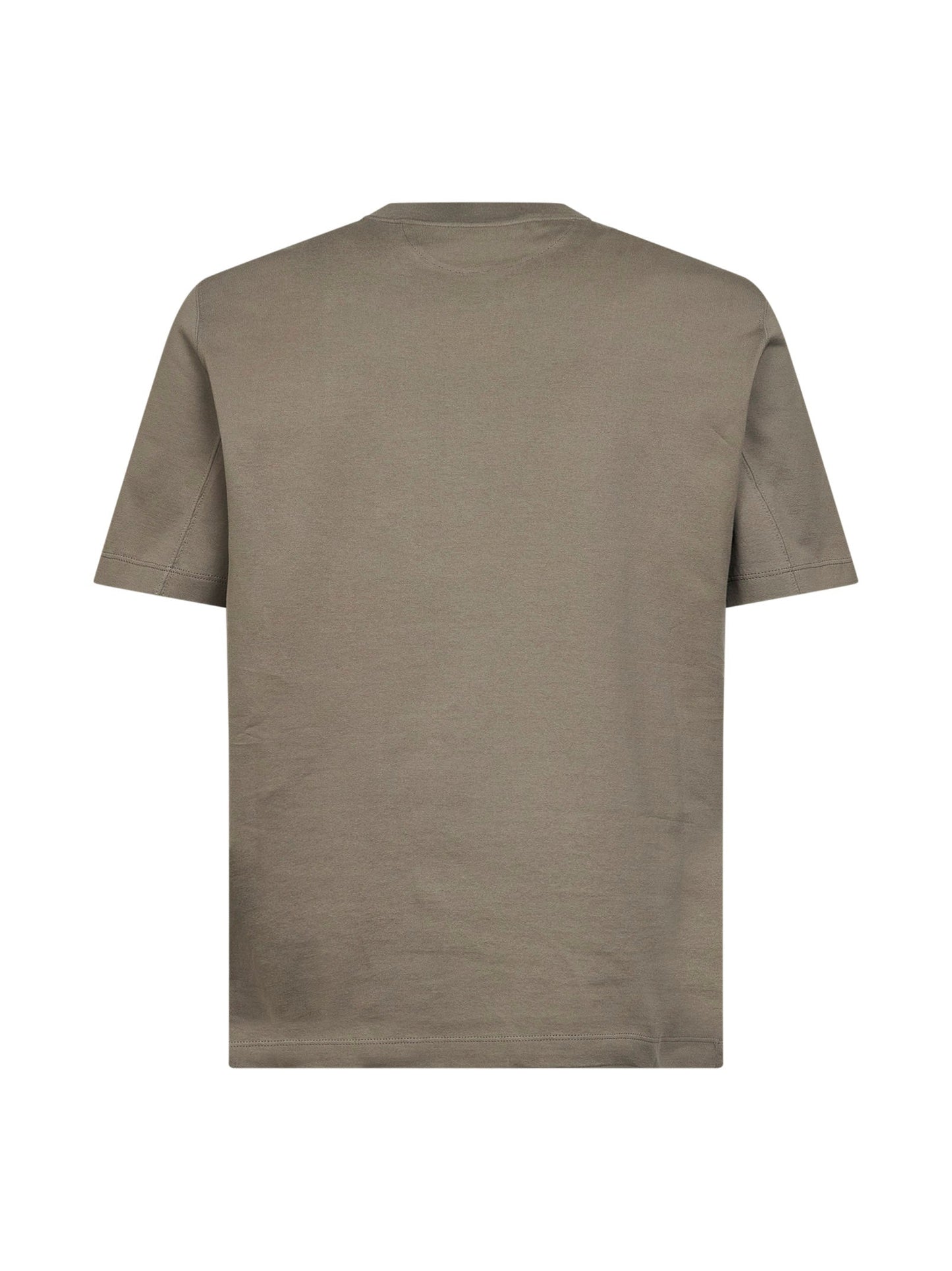 Brunello Cucinelli Men Khaki Solomeo Crest T-Shirt BRUNELLO CUCINELLI