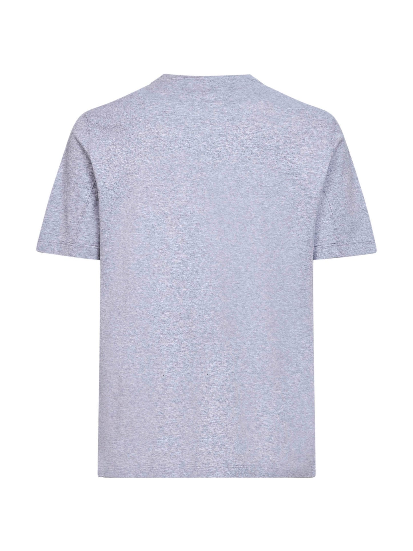 Brunello Cucinelli Men Grey Jersey Printed Crewneck T-Shirt<Br/> BRUNELLO CUCINELLI