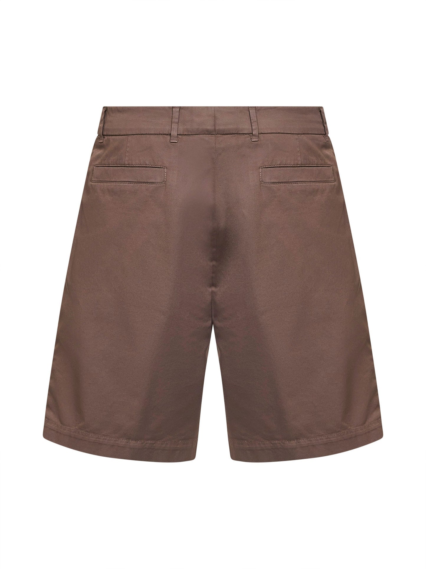 Brunello Cucinelli Men Hazelnut Gabardine Bermuda Shorts BRUNELLO CUCINELLI