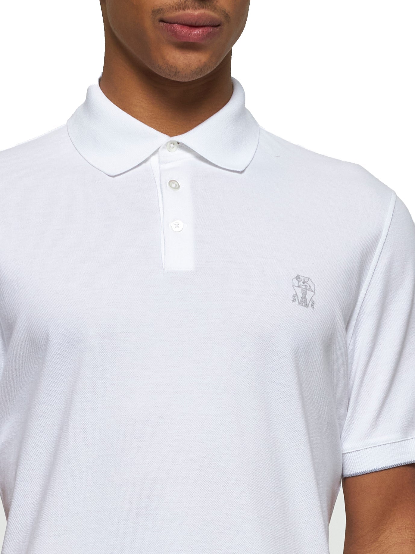 Brunello Cucinelli Men Cotton Piqué Polo Shirt BRUNELLO CUCINELLI