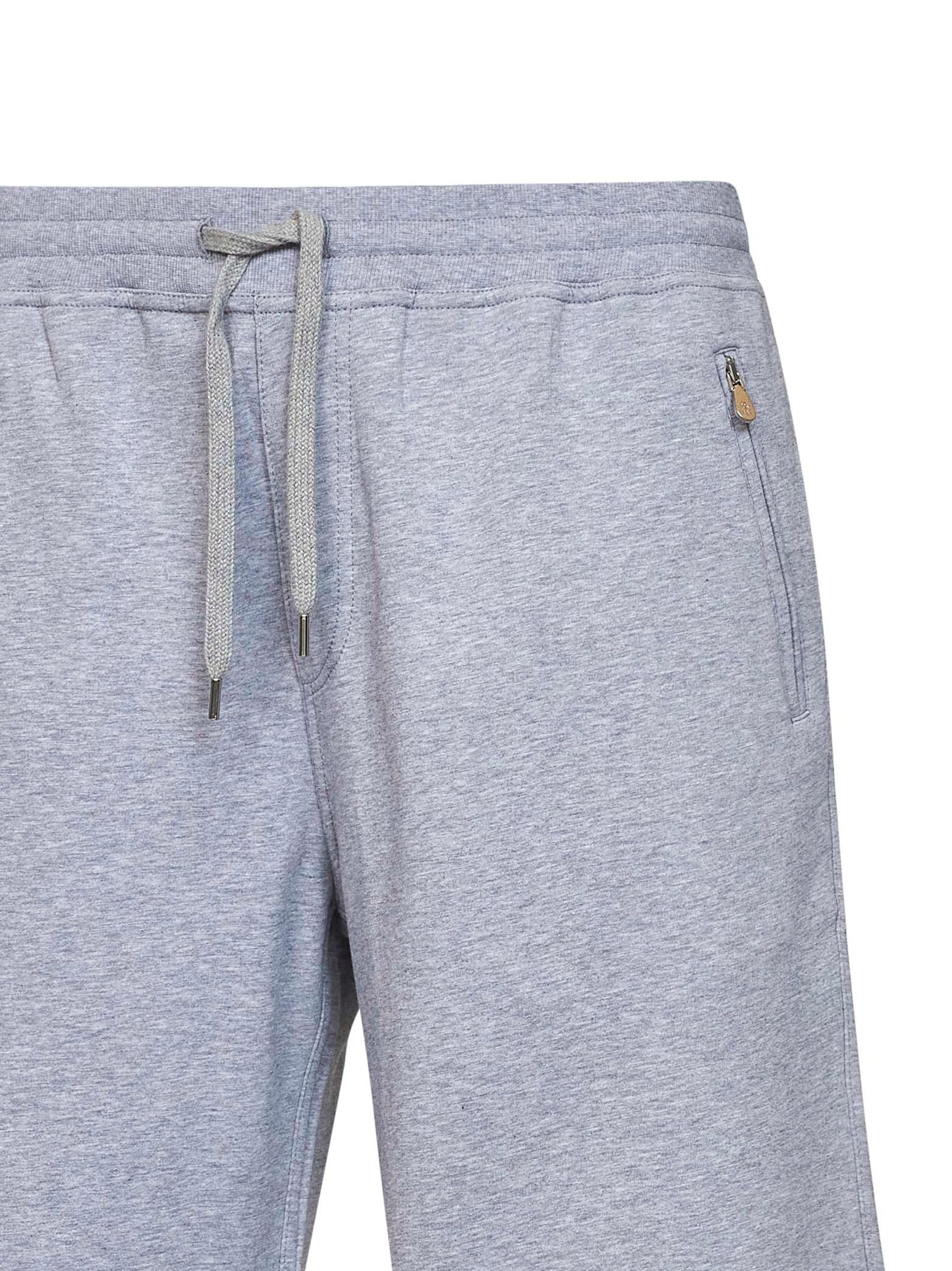 Brunello Cucinelli Men Grey Techno Cotton Fleece Bermuda Shorts BRUNELLO CUCINELLI