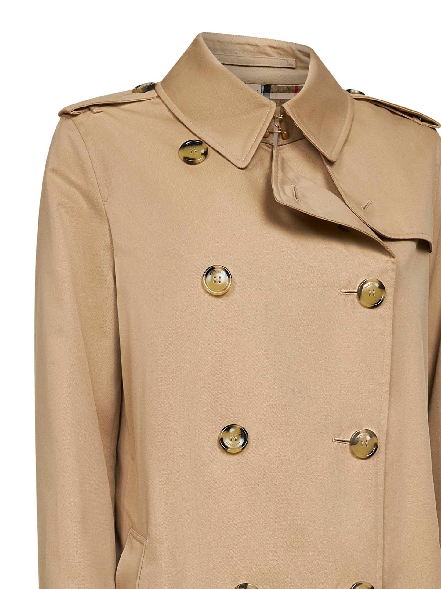 Burberry Women Honey Beige Heritage Kensington Medium Trench Coat BURBERRY