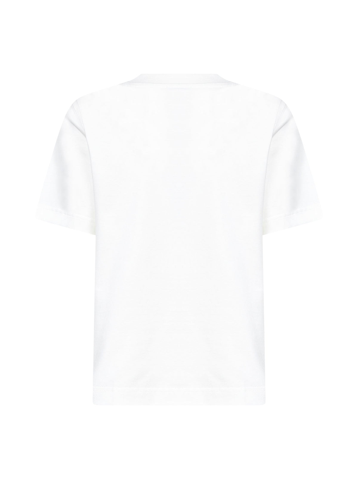 Burberry Women Chalk White Cotton Logo T-Shirt BURBERRY