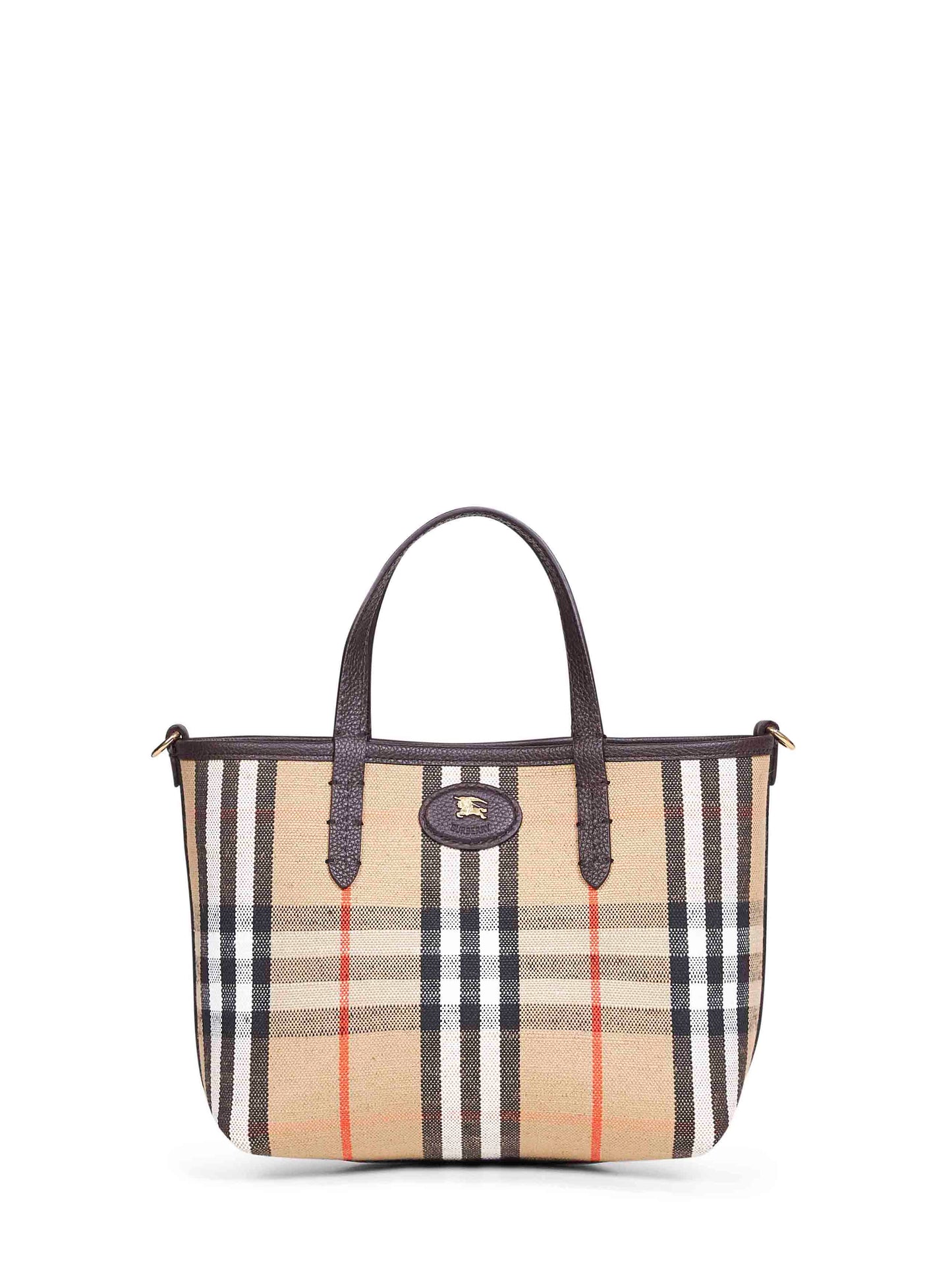 Burberry Women Brown And Beige Bloomsbury Mini Reversible Tote Bag BURBERRY