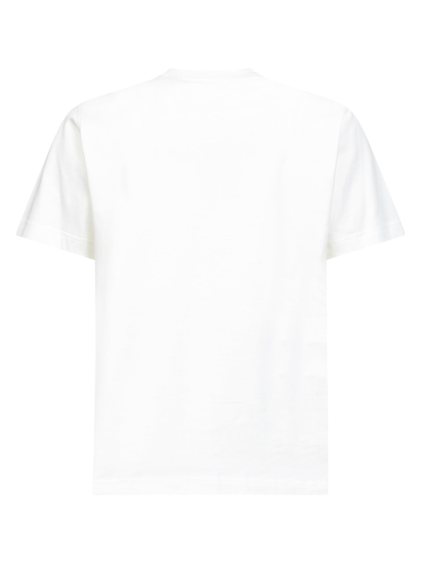Burberry Men Chalk White Cotton Logo T-Shirt BURBERRY