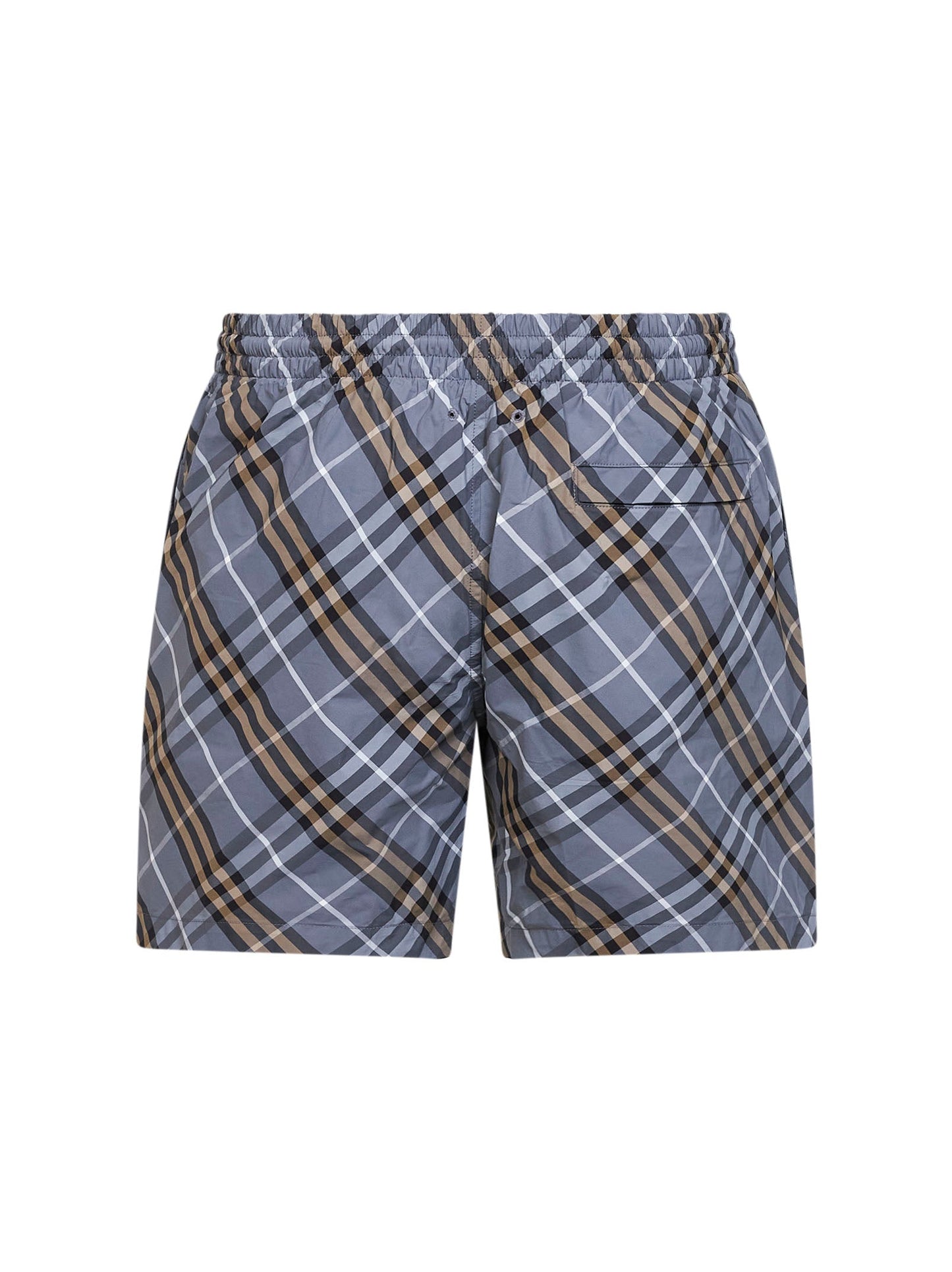 Burberry Men Wave Blue Check Nylon Check Swim Shorts BURBERRY