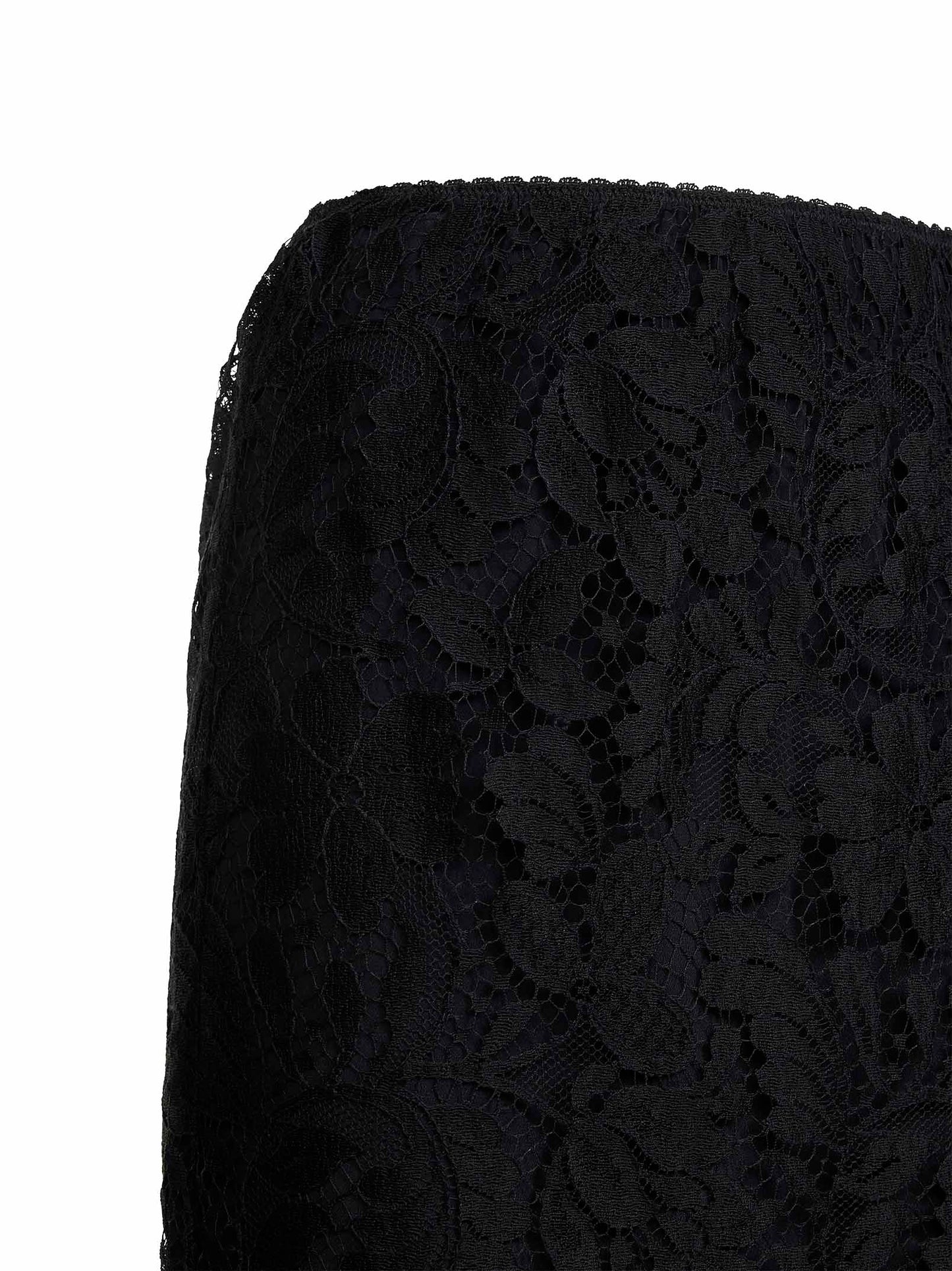 Chloé Women Black Floral Lace Straight Skirt CHLOE