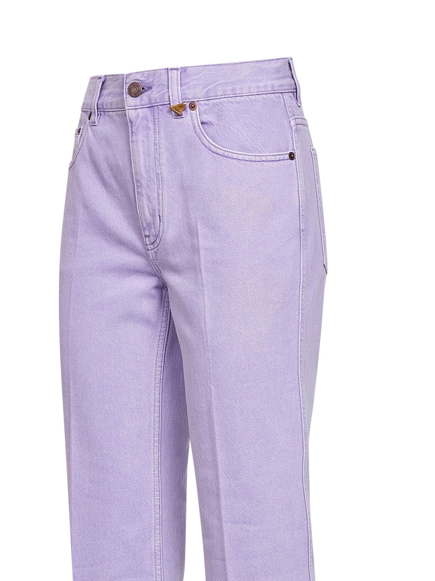 Chloé Women Lavender Fog Denim Straight Jeans CHLOE