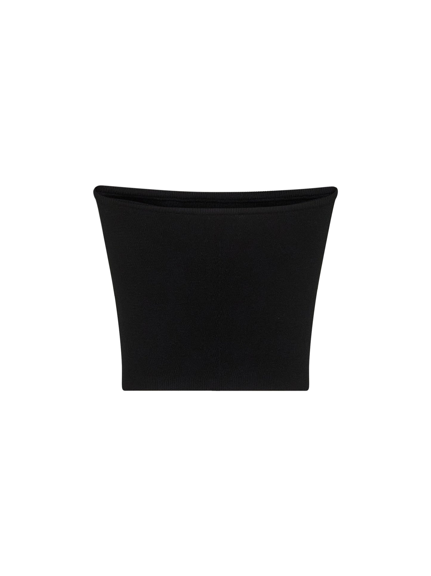 Diesel Women M-Clarksvillex Black Stretch Ribbed Jersey Bandeau Top DIESEL