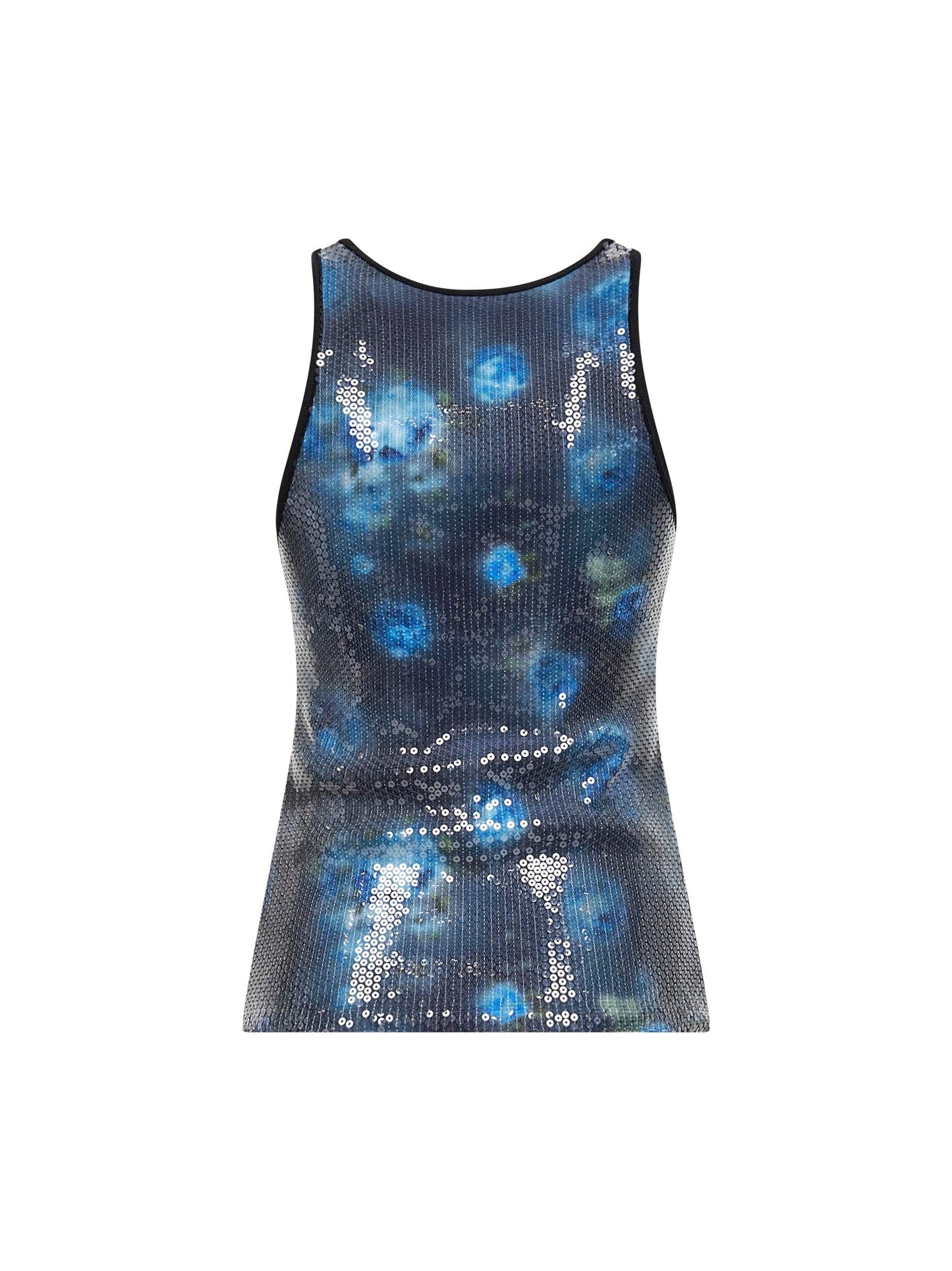 Diesel Women Floral Print And Sequins Jersey T-Unky Top DIESEL