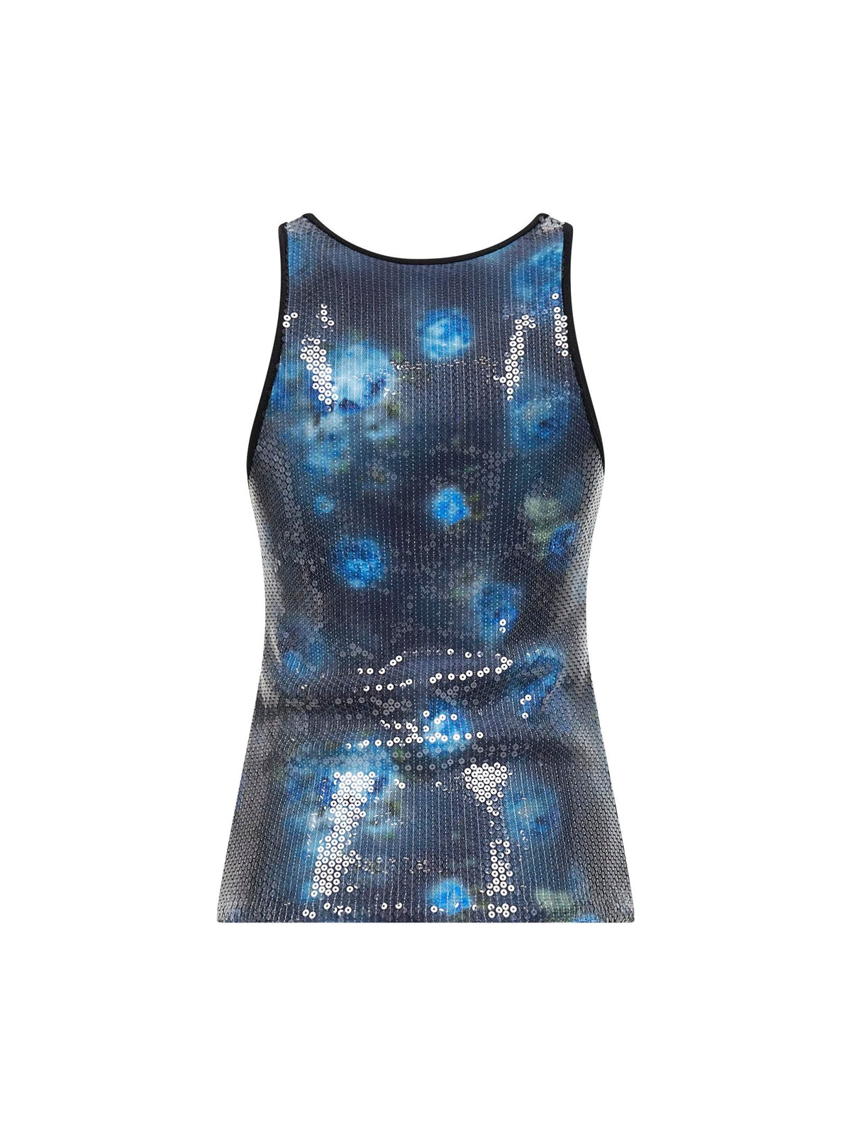 Diesel Women Floral Print And Sequins Jersey T-Unky Top