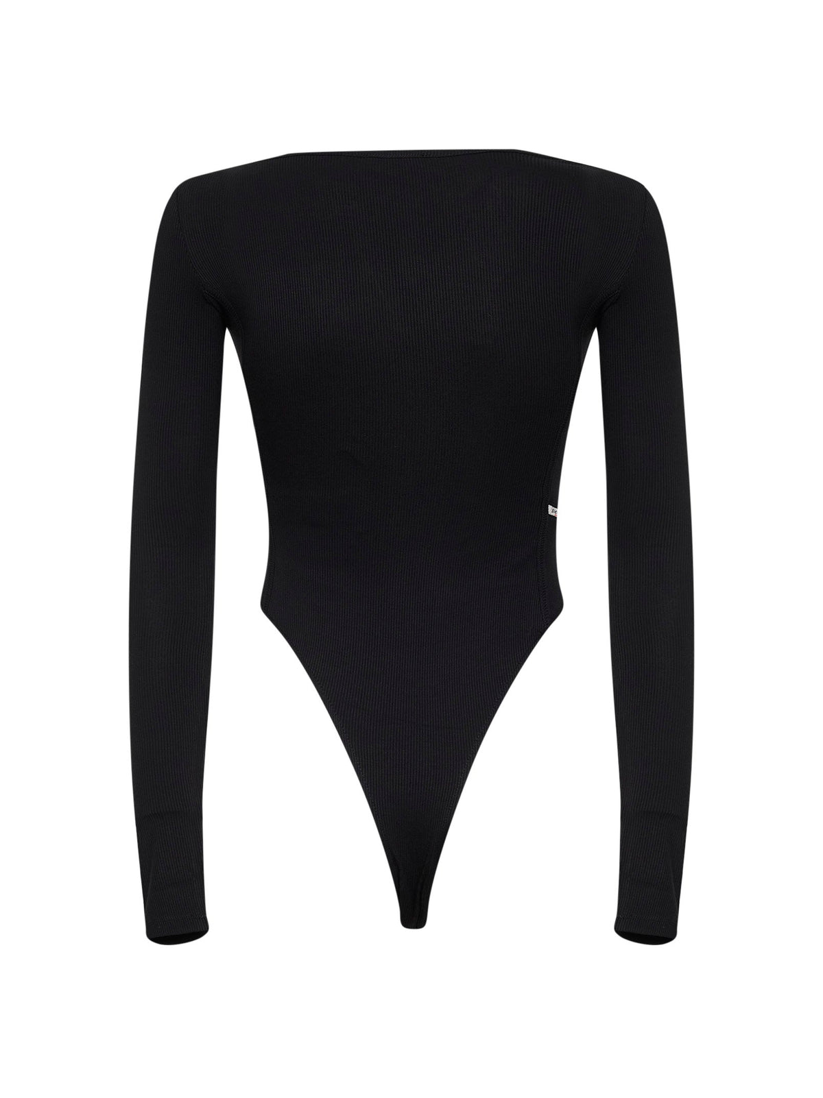 Diesel Women Black Ribbed Jersey T-Bodyn Bodysuit DIESEL