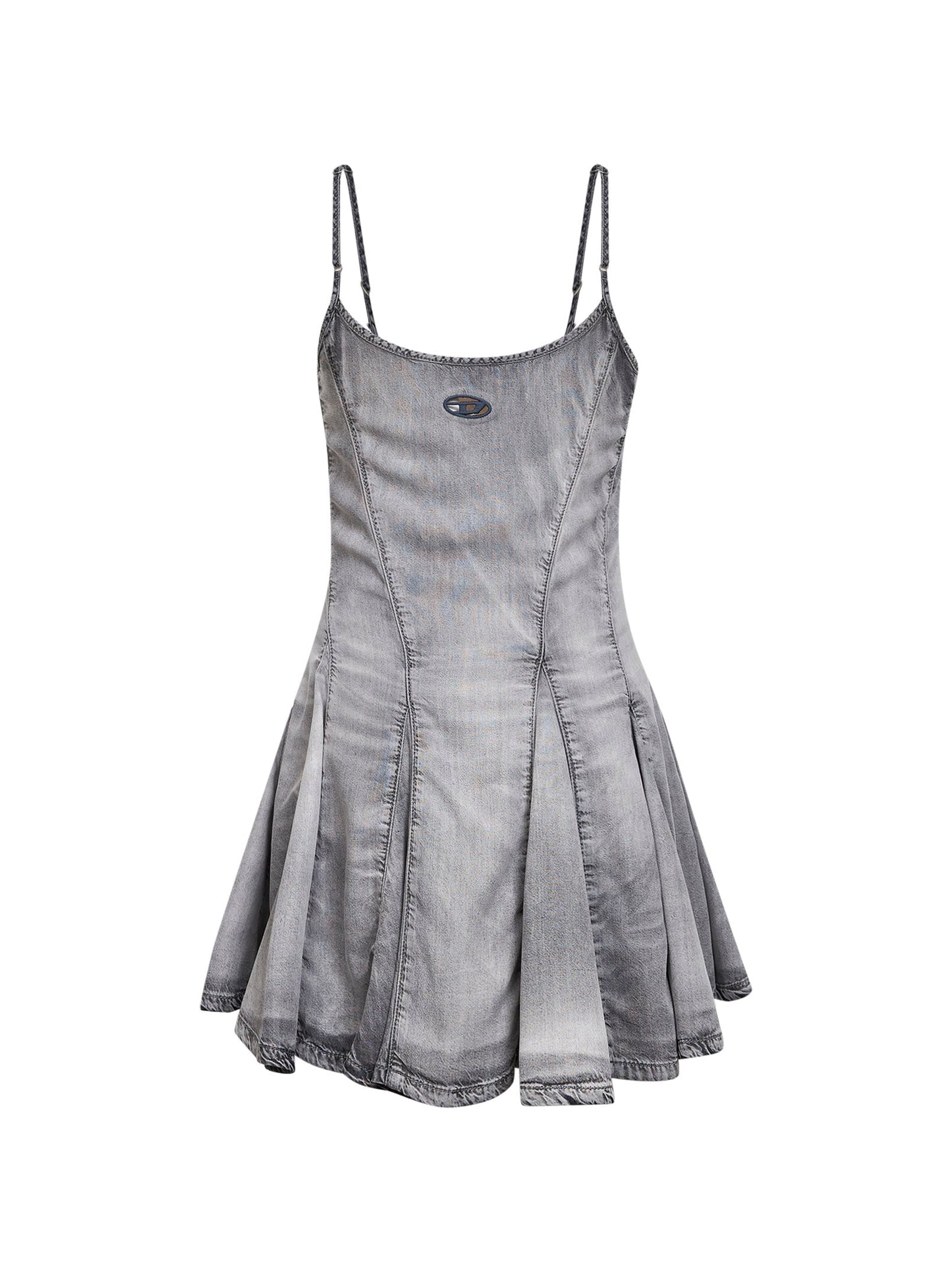 Diesel Women Grey De-Spoky-Fsi Flared Mini Dress DIESEL