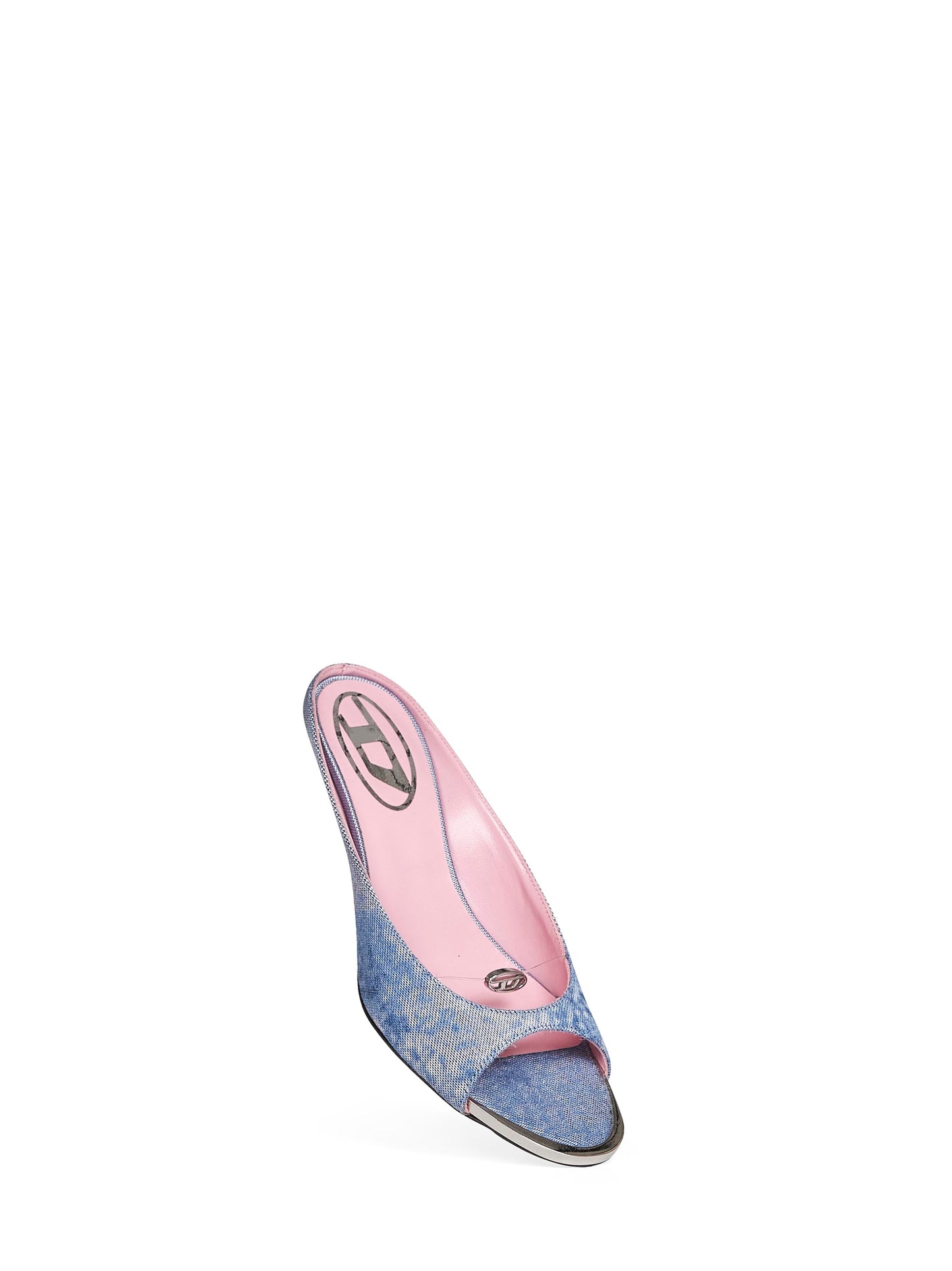 Diesel Women Blue Denim D-Diam's-Sa-40 Mules DIESEL