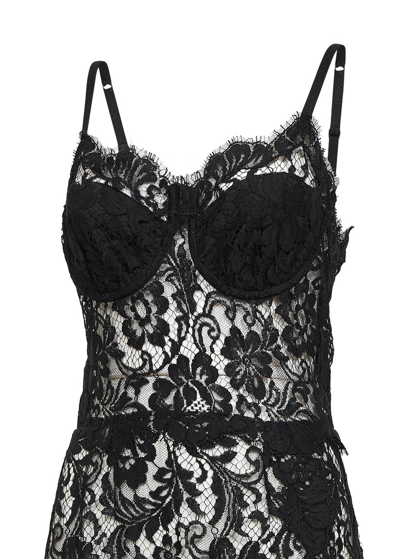 Dolce & Gabbana Women Black Cordonetto Lace Midi Dress DOLCE & GABBANA