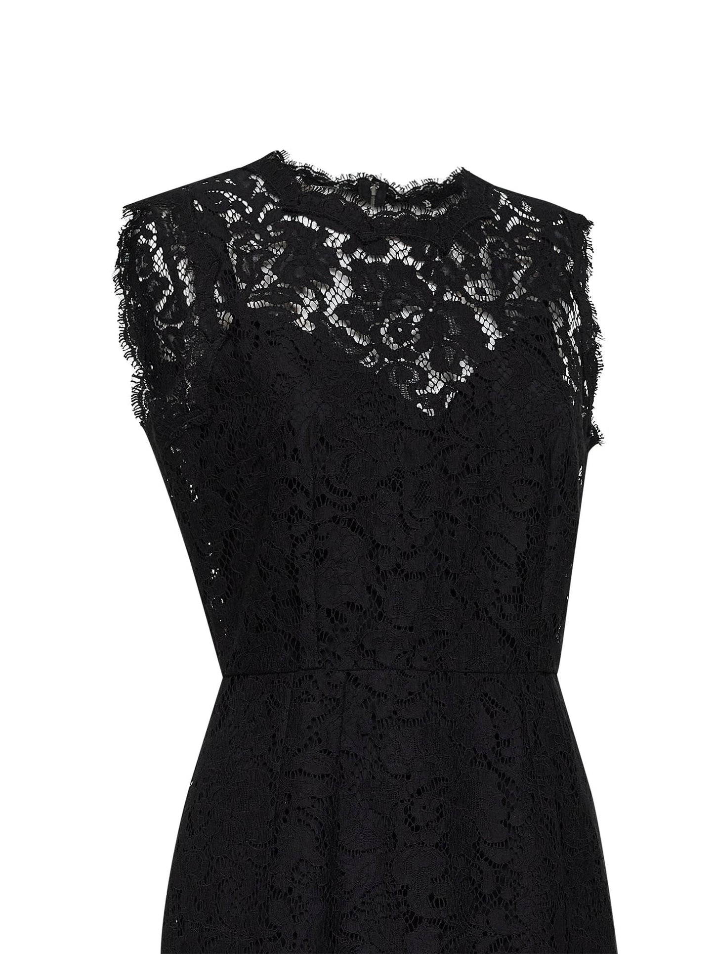 Dolce & Gabbana Women Black Lace Calf-Lenght Sheath Dress DOLCE & GABBANA