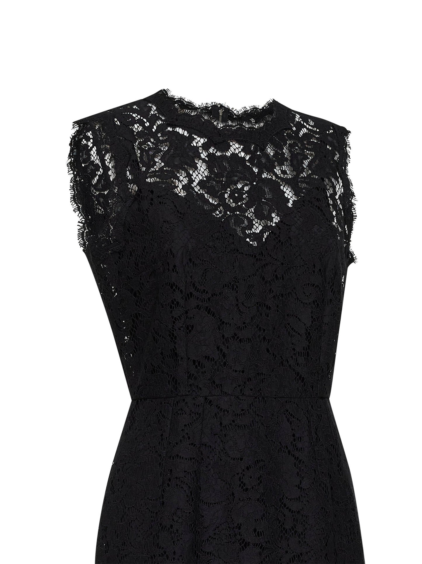 Dolce & Gabbana Women Black Lace Calf-Lenght Sheath Dress DOLCE & GABBANA