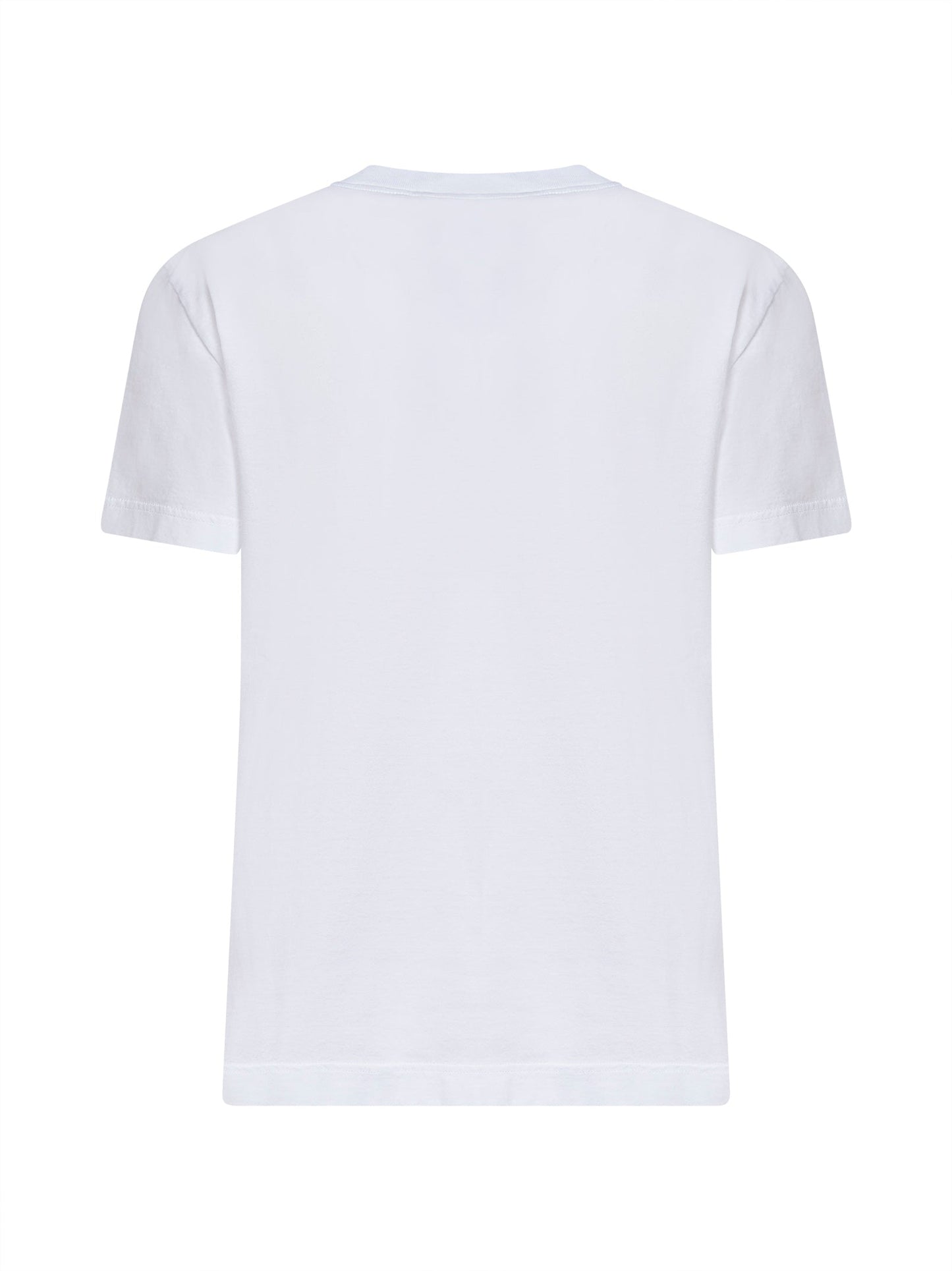 Dolce & Gabbana Women White Jersey Rhinestone Logo T-Shirt DOLCE & GABBANA