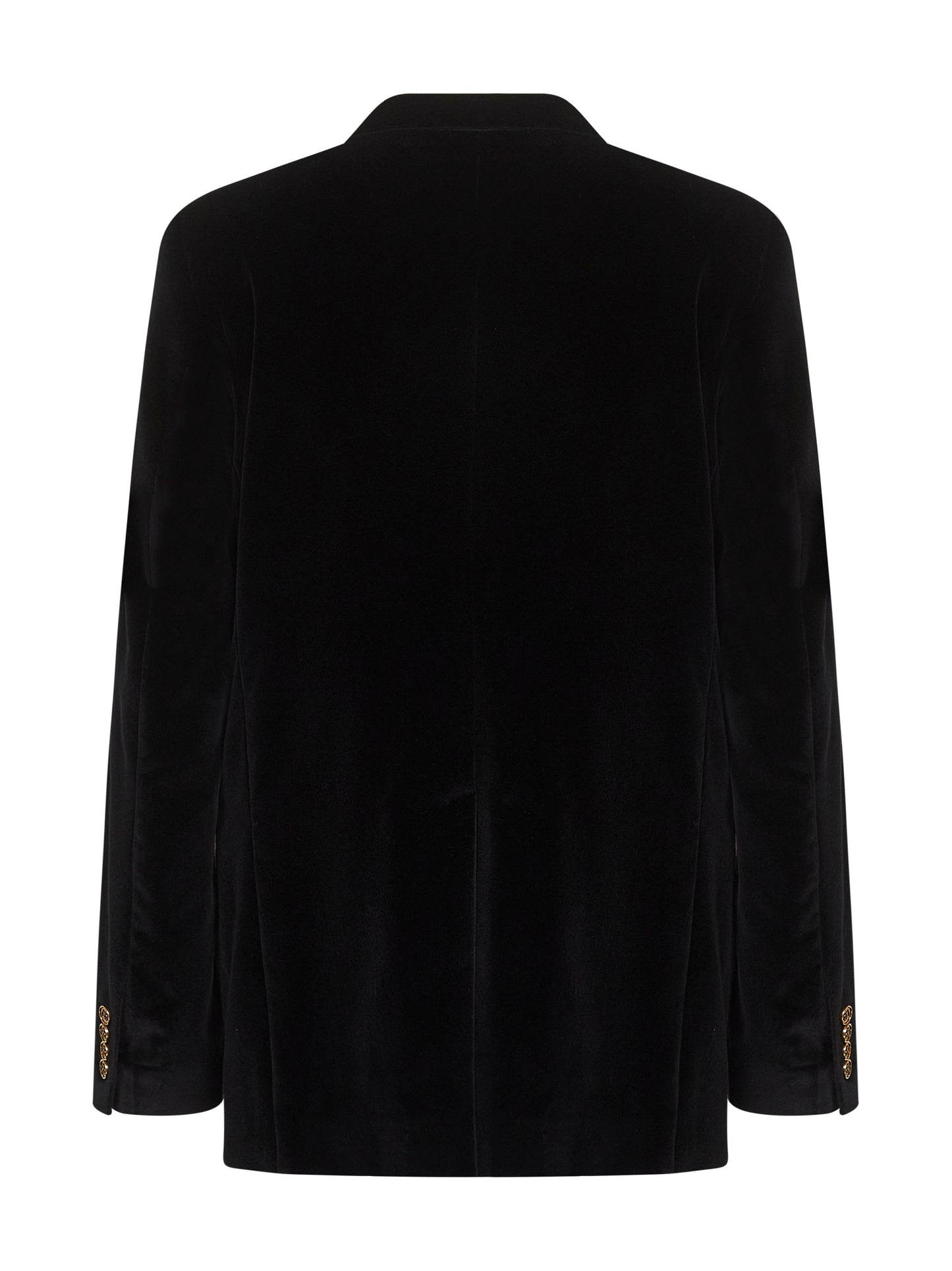 Dolce & Gabbana Men Black Velvet Sicilia Light Single-Breasted Blazer