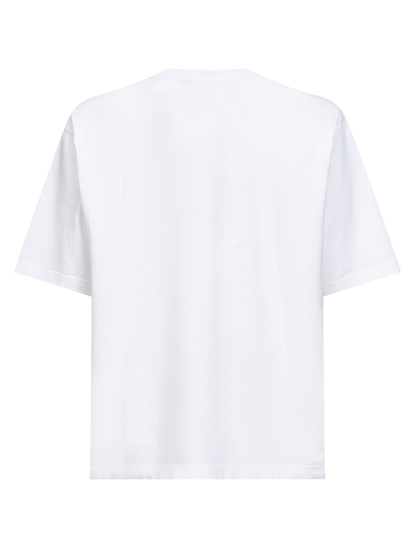 Dolce & Gabbana Men White Cotton Printed Oversized T-Shirt DOLCE & GABBANA