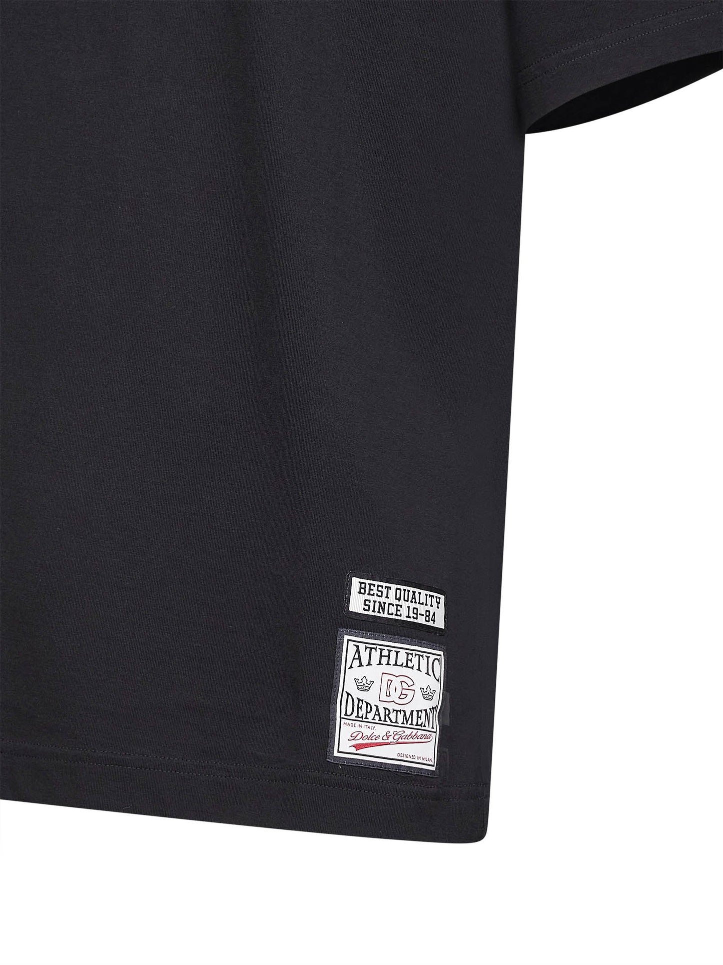 Dolce & Gabbana Men Black Cotton Jersey Logo T-Shirt DOLCE & GABBANA