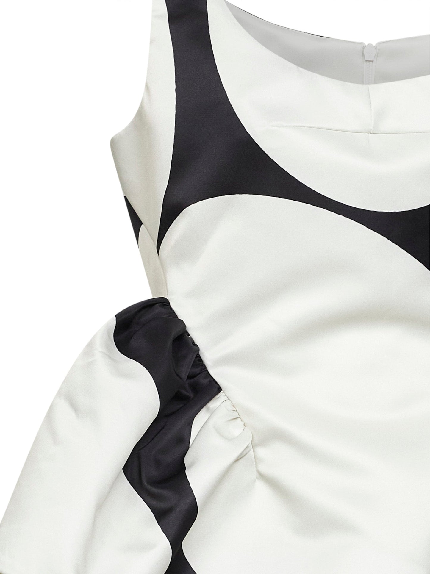 Dries Van Noten Women Black Duchess Oversized Ellipses-Print Peplum Top DRIES VAN NOTEN