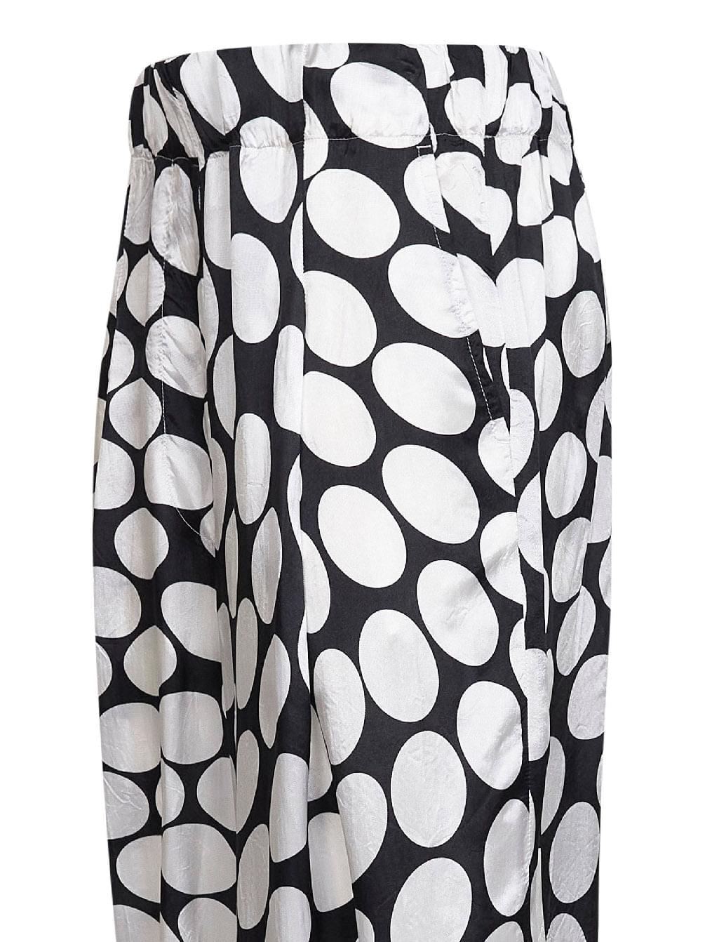 Dries Van Noten Women Black Viscose Soft Ellipses-Printed Wide-Leg Trousers DRIES VAN NOTEN