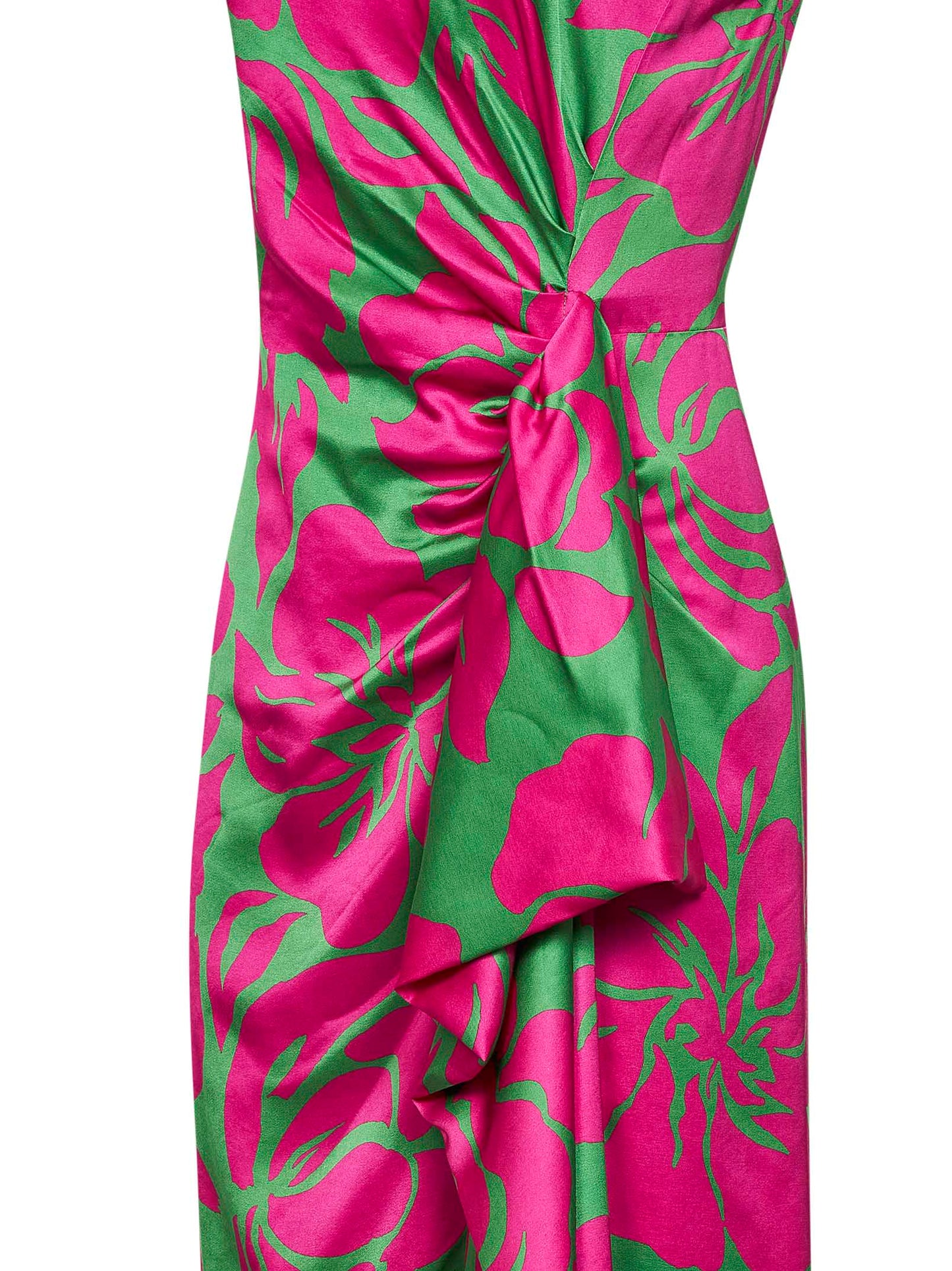 Dries Van Noten Women Hawaiian Floral-Print Viscose Draped Midi Dress DRIES VAN NOTEN