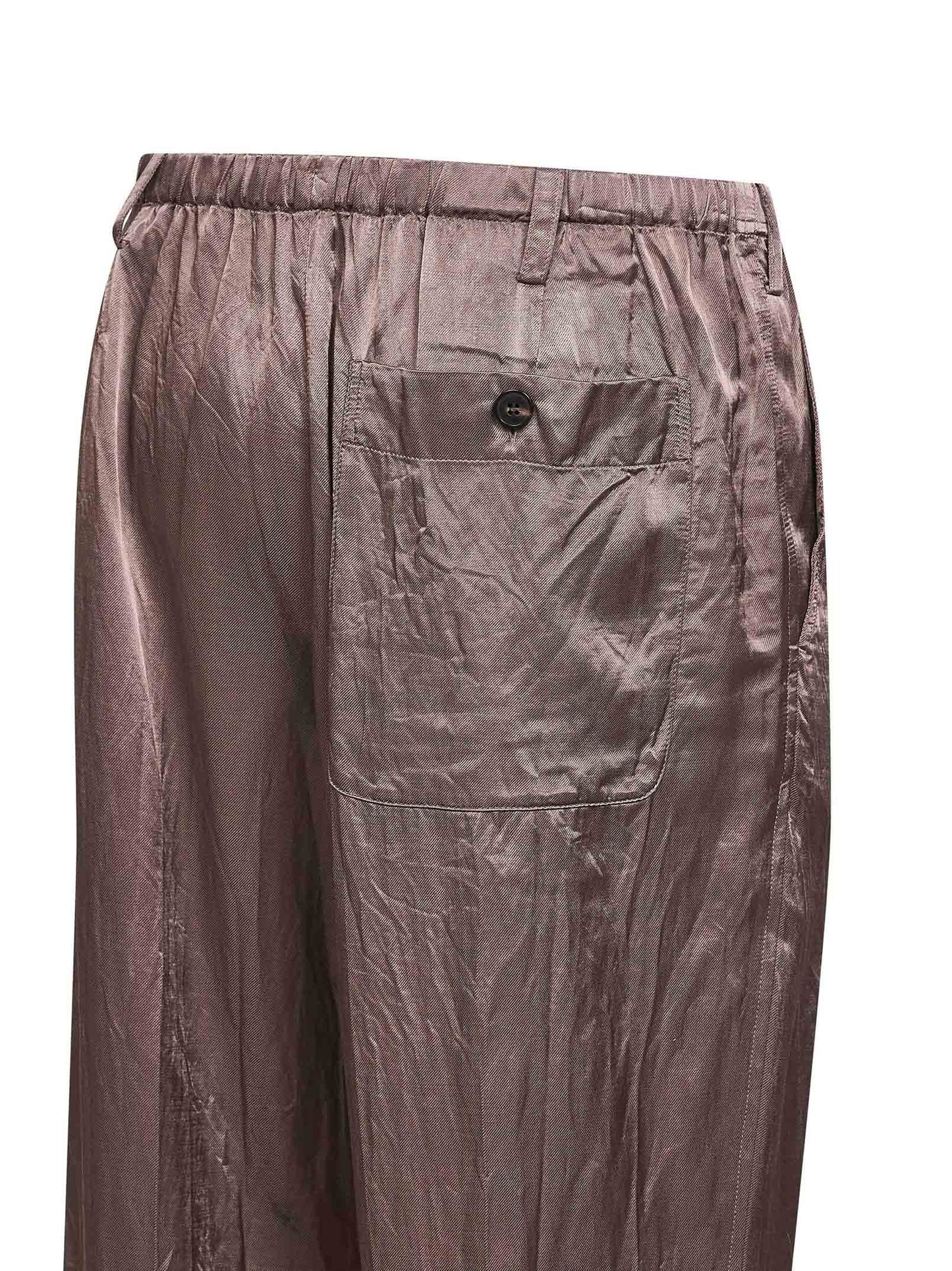 Dries Van Noten Men Old Rose Viscose And Cotton Straight-Leg Trousers DRIES VAN NOTEN