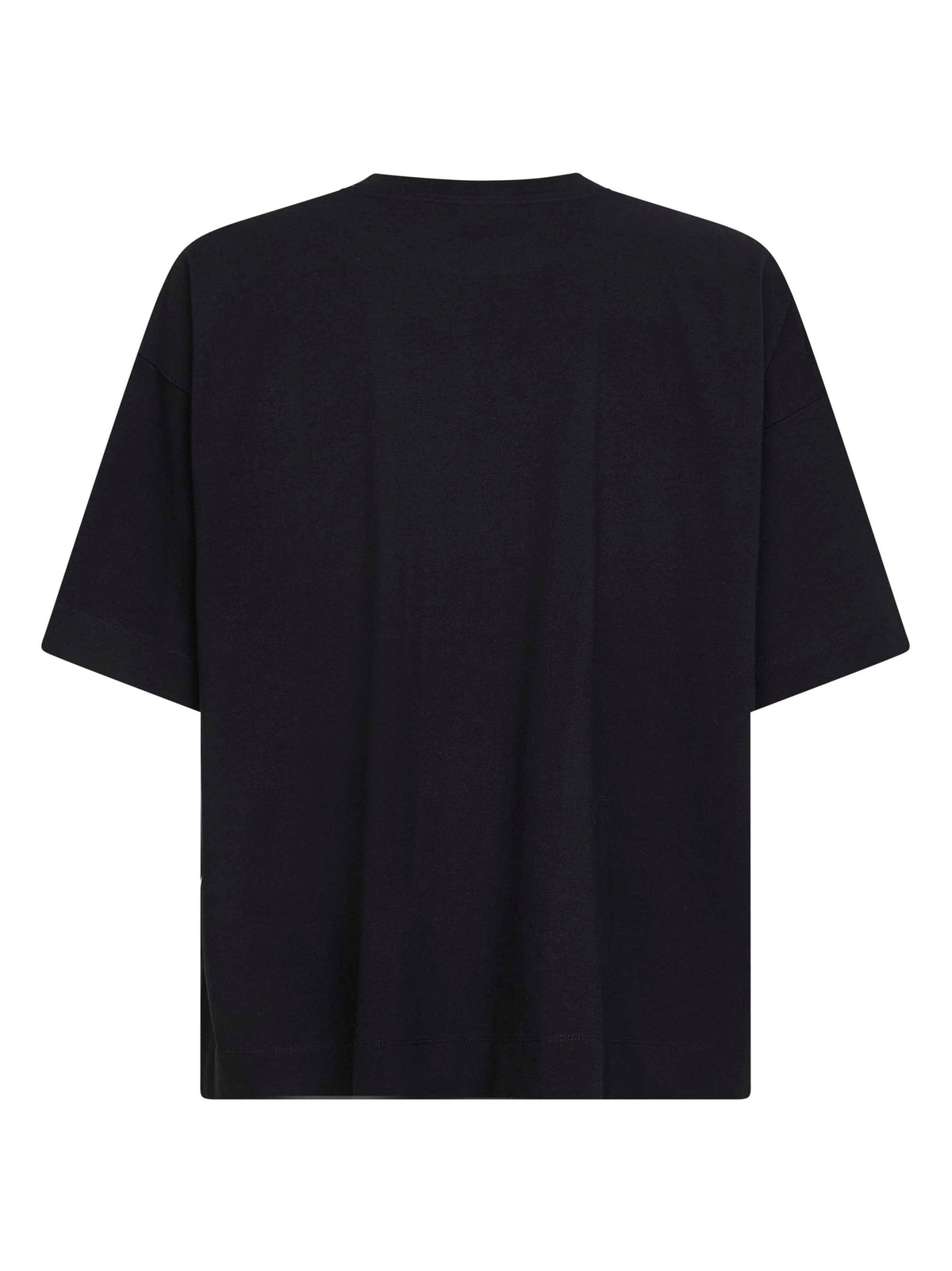 Dries Van Noten Men Black Jersey Oversized Crewneck T-Shirt<Br/> DRIES VAN NOTEN