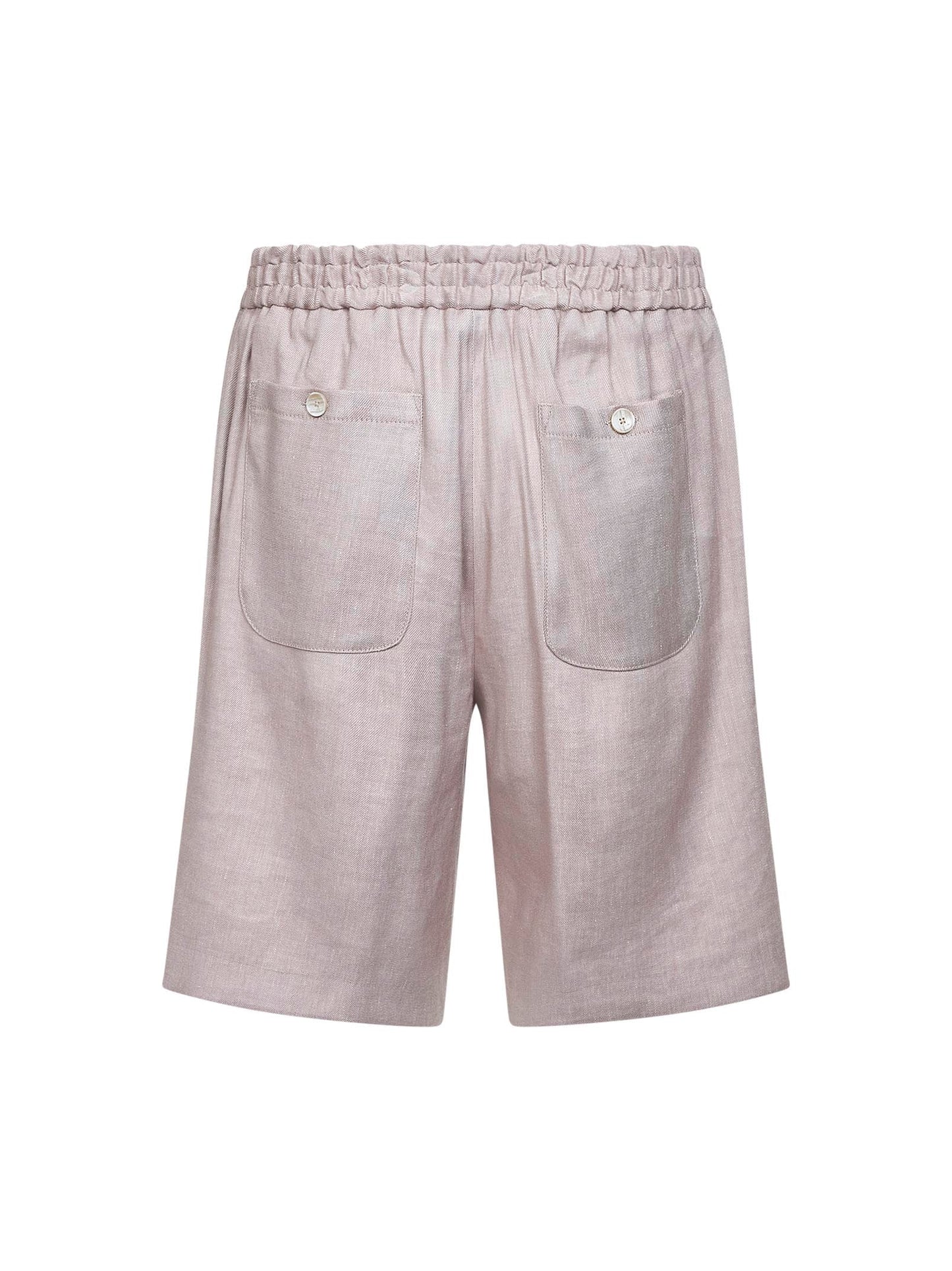 Etro Men Beige Stretch Linen Blend Bermuda Shorts ETRO