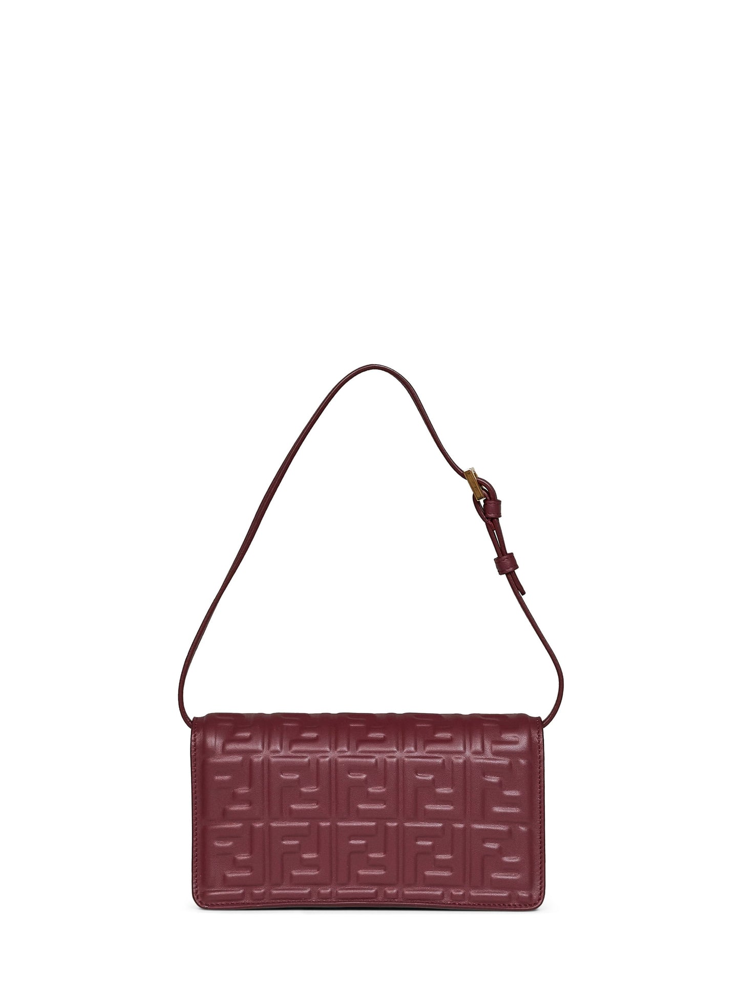 Fendi Women Burgundy Wallet On Chain Baguette Minibag<Br/> FENDI