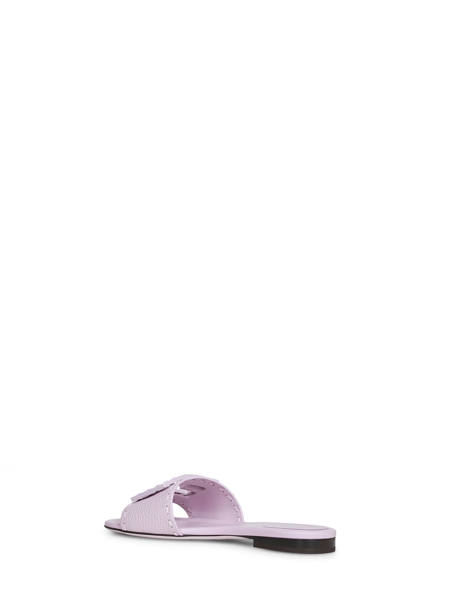 Fendi Women Lilac Leather Baguette Slides FENDI